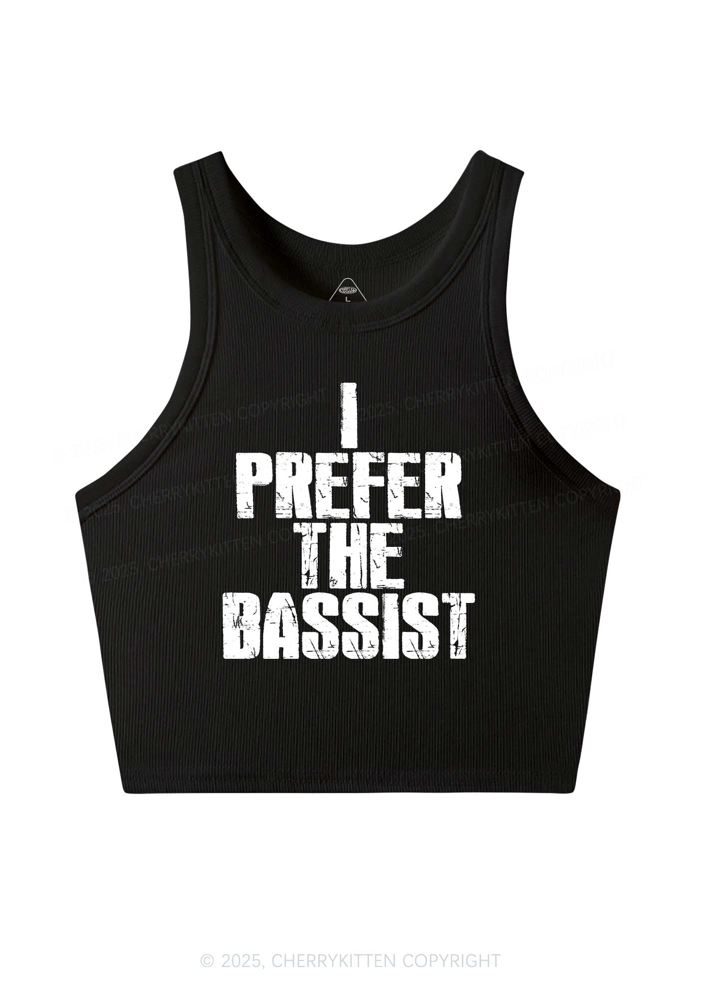 I Prefer The Bassist Y2K Crop Tank Top Cherrykitten