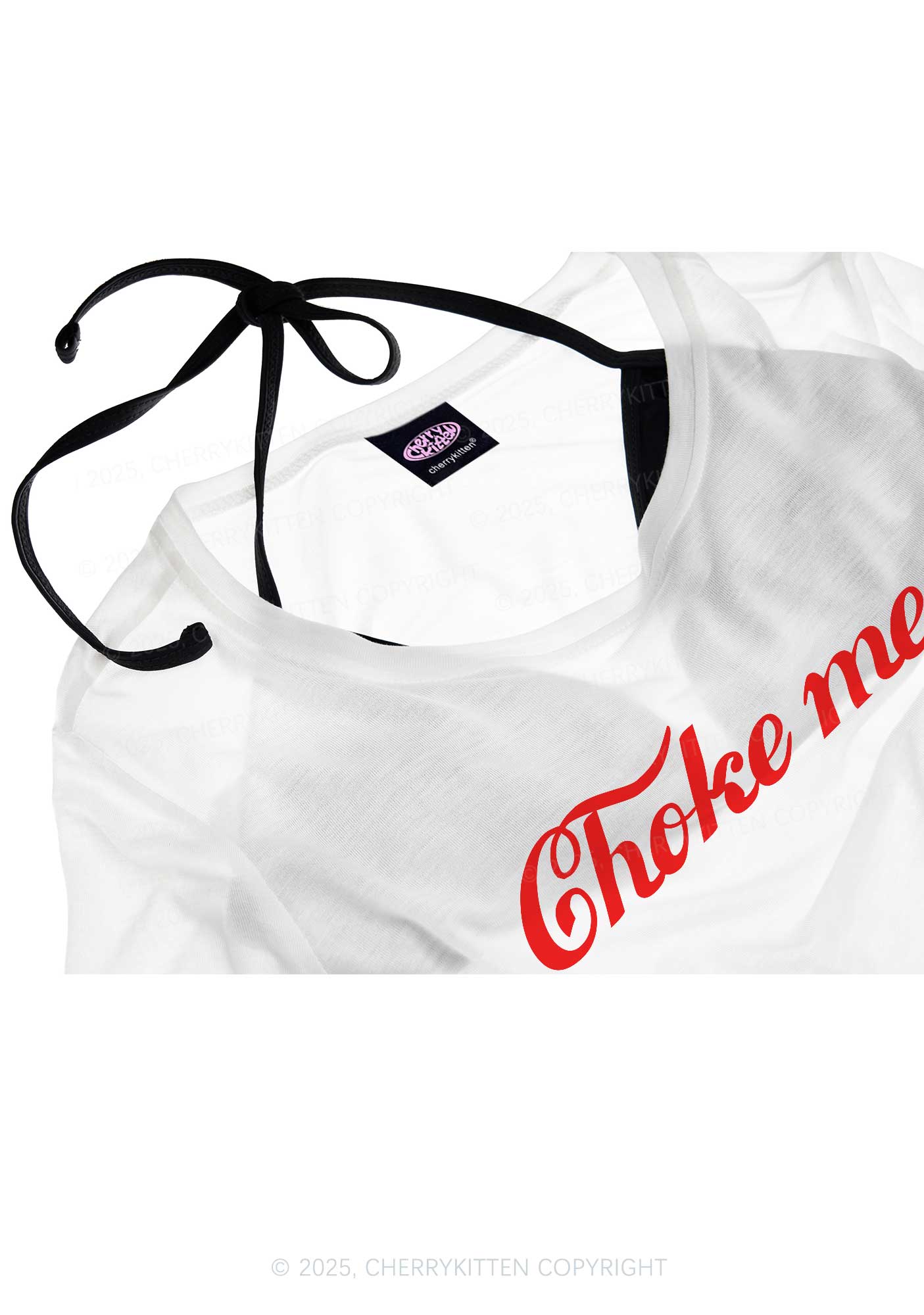 Choke Me Y2K Sheer Boyfriend Tee Cherrykitten