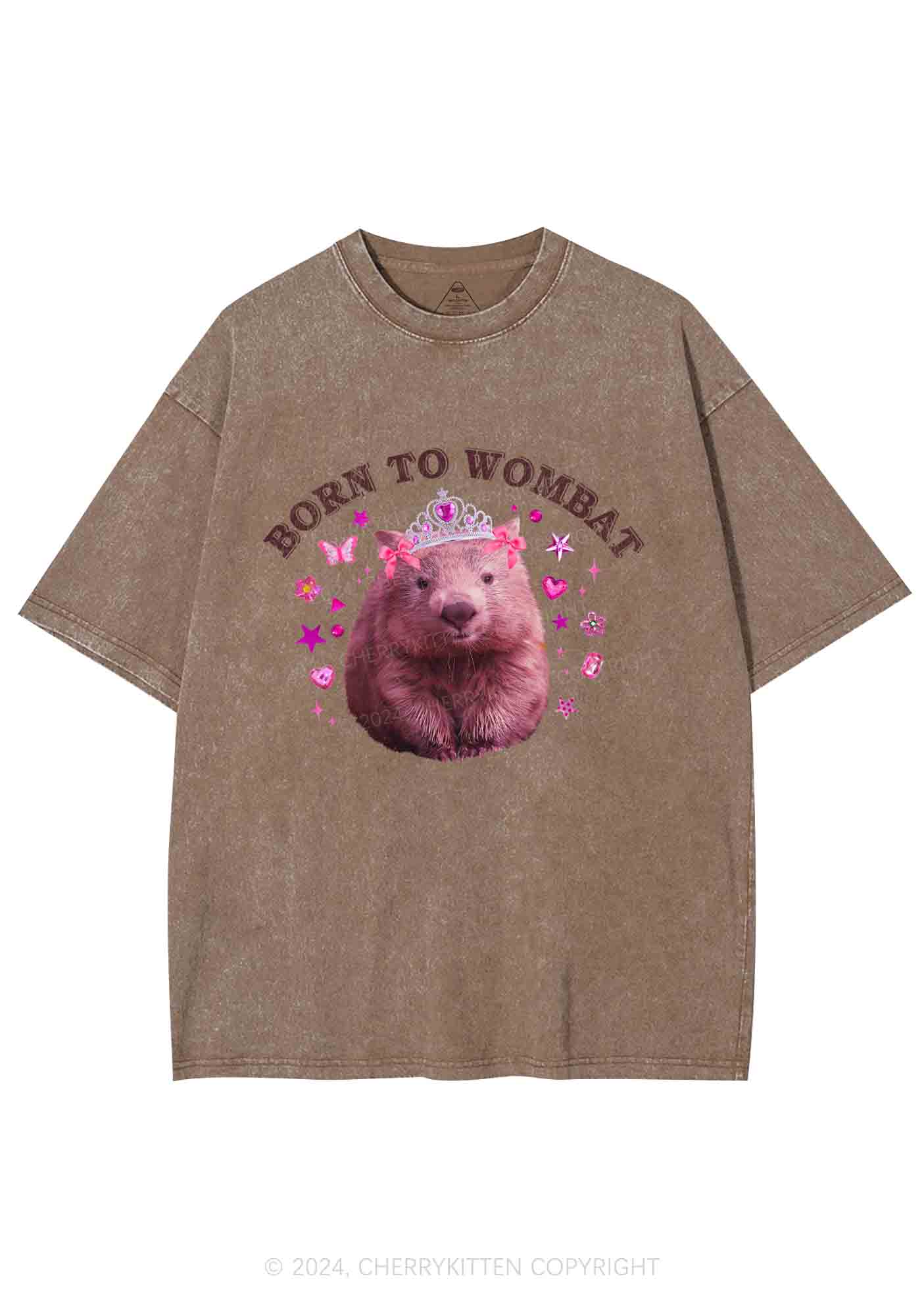 Born to Wombat Y2K Washed Tee Cherrykitten