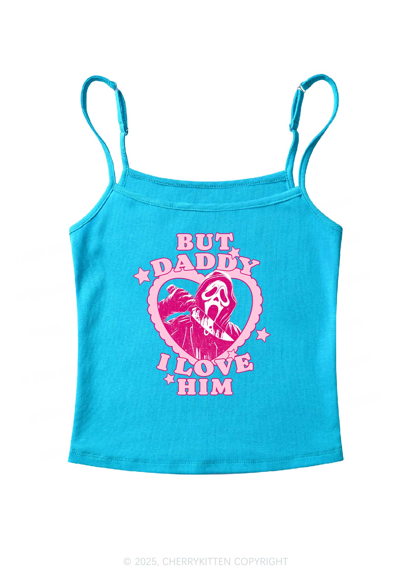 Halloween Daddy Love Horror Y2K Spaghetti Strap Cami Cherrykitten