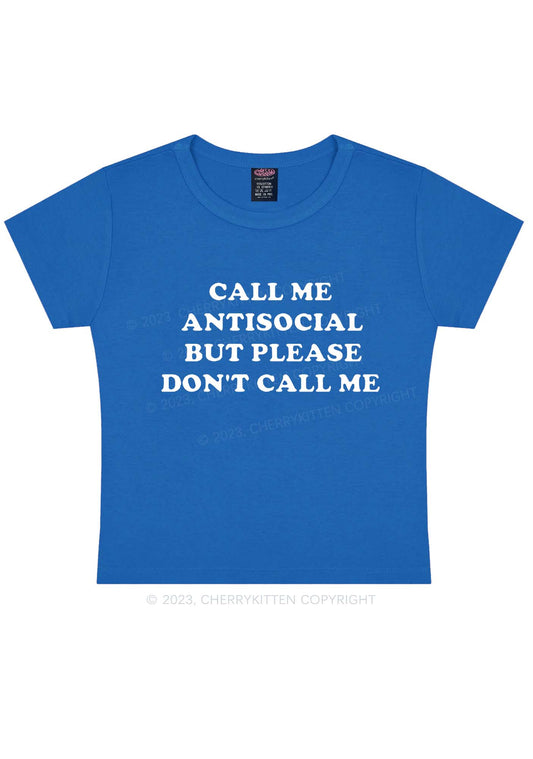 Call Me Antisocial Y2K Baby Tee Cherrykitten