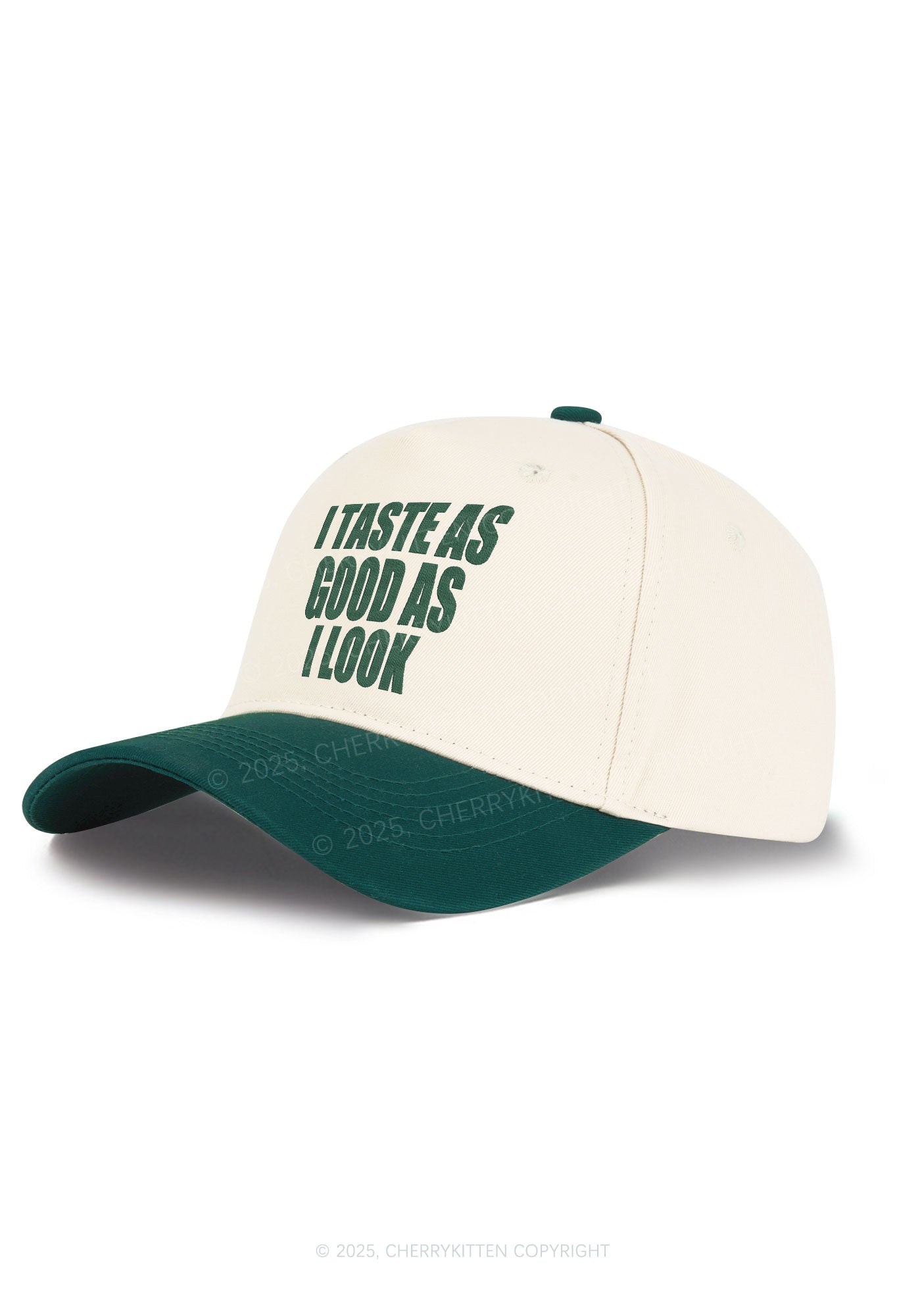 Embroidered Taste Good Y2K Color Block Baseball Cap Cherrykitten