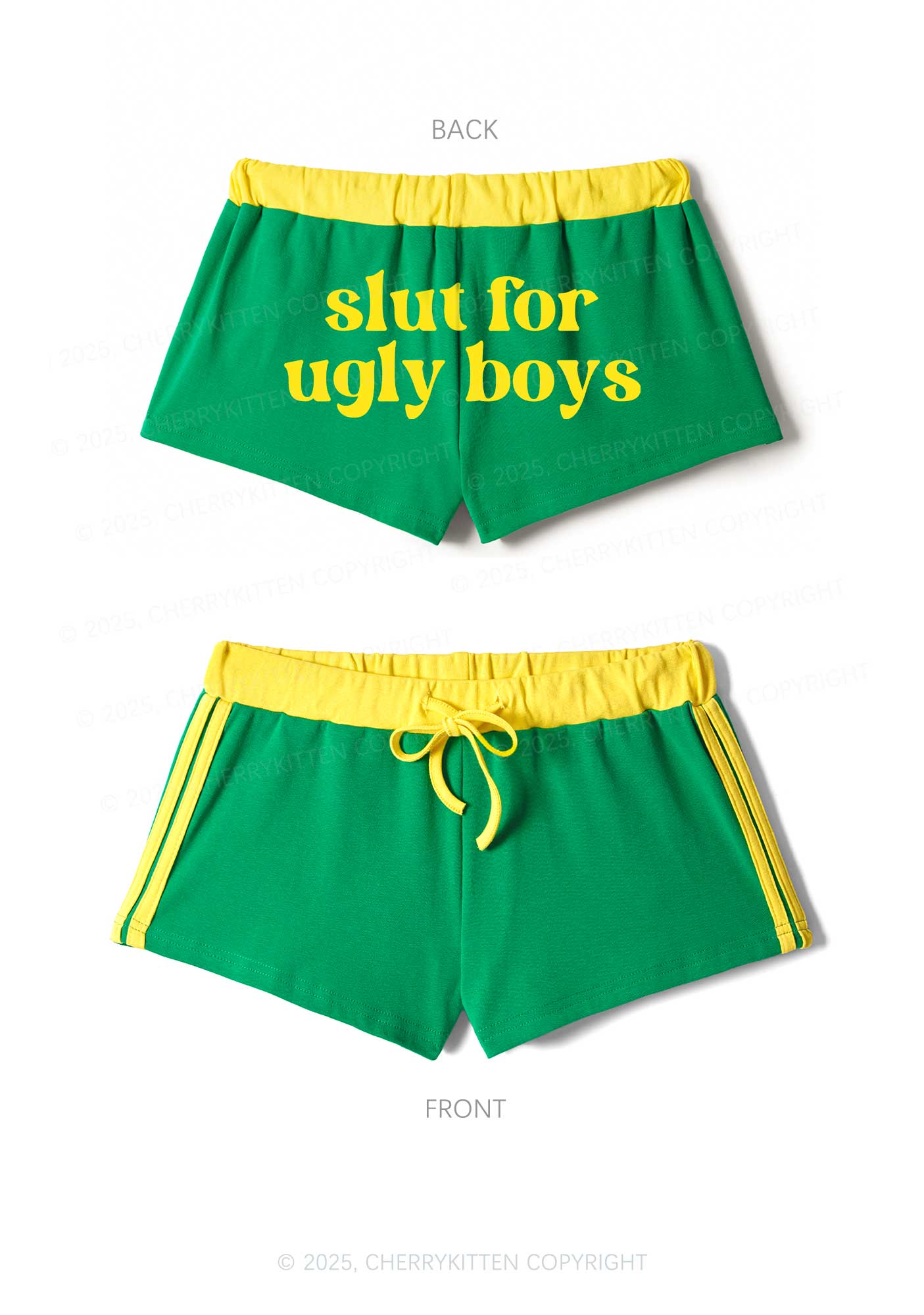 Slxt For Ugly Boys Y2K Drawstring Mini Shorts Cherrykitten