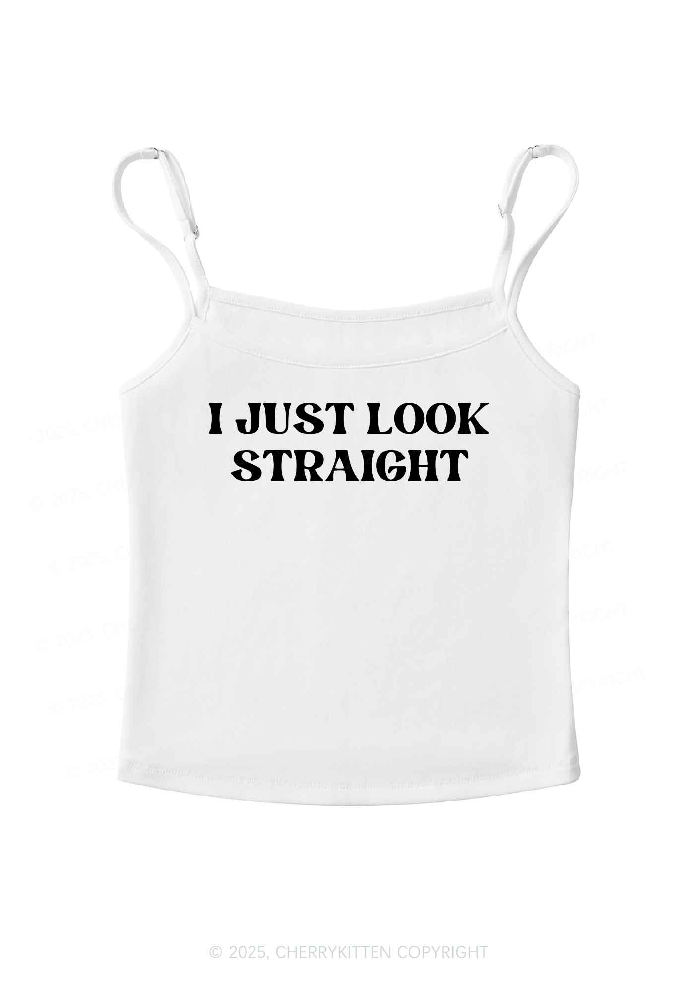 I Just Look Straight Pride Y2K Spaghetti Strap Cami Cherrykitten