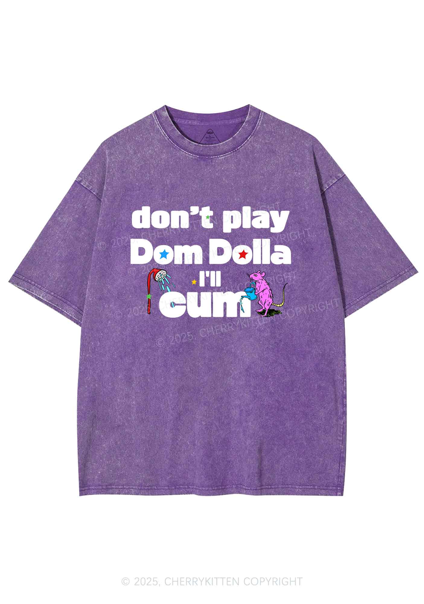 Do Not Play Dom Y2K Shirts Washed Tee Cherrykitten