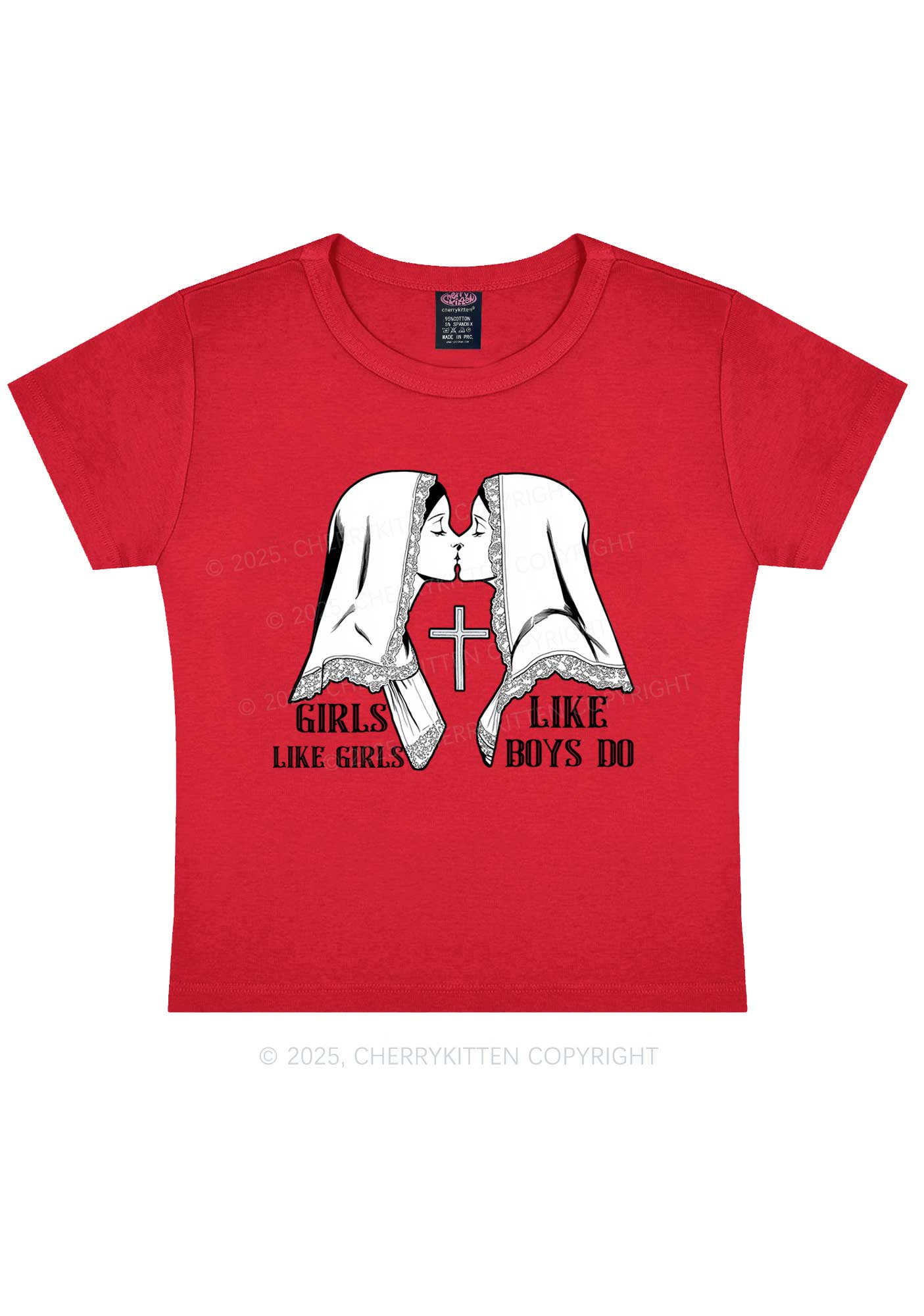 Girls Like Girls Pride Y2K Baby Tee Cherrykitten