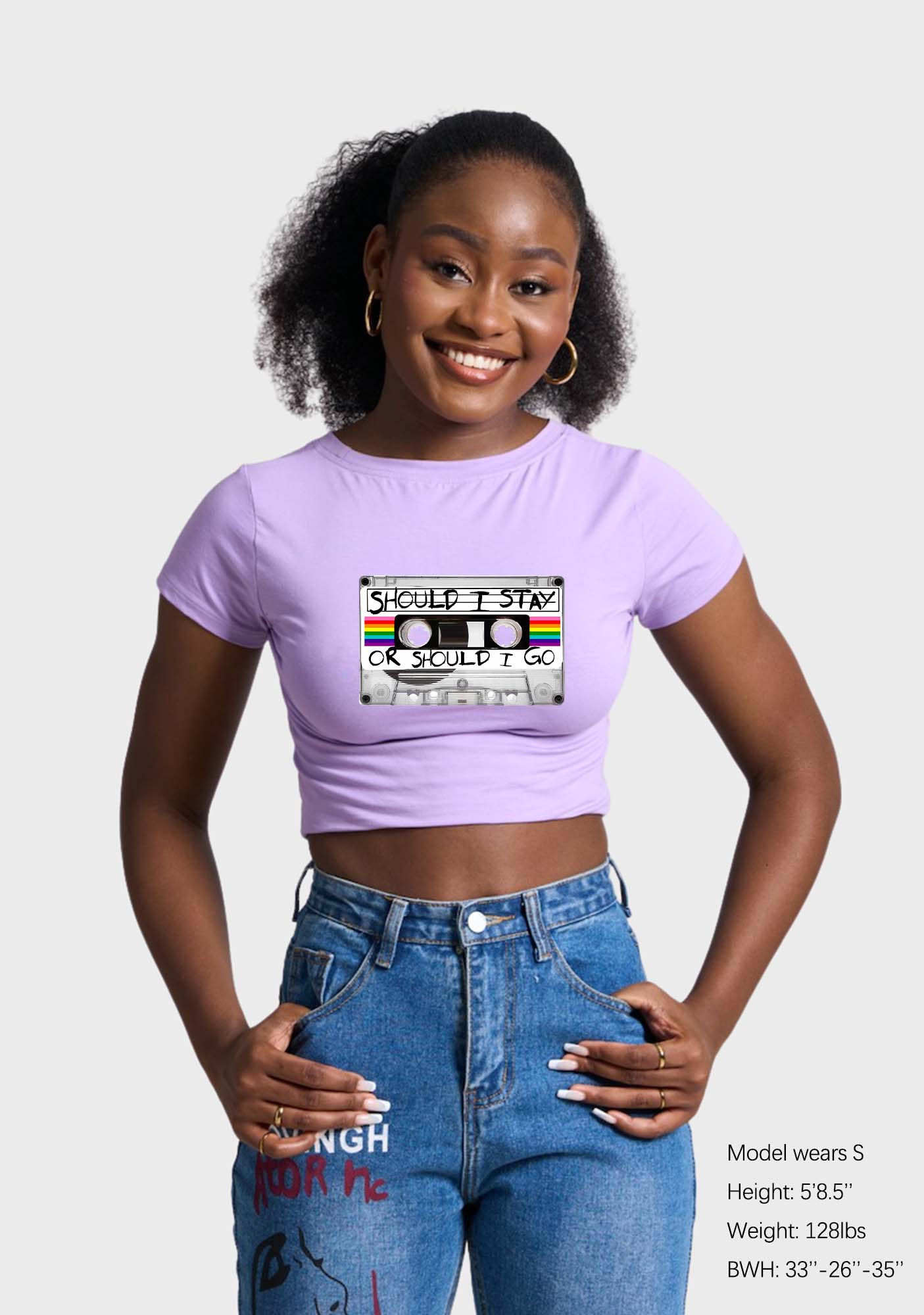 Should I Stay Or Should I Go Y2K Baby Tee