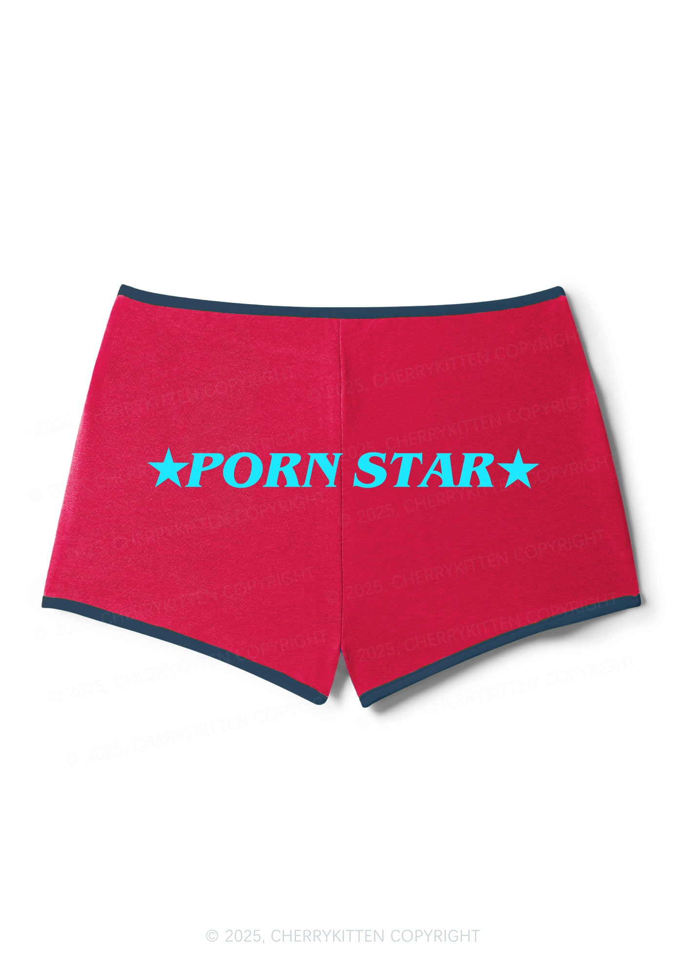 Pxrn Star Y2K Contrast Mini Shorts Cherrykitten