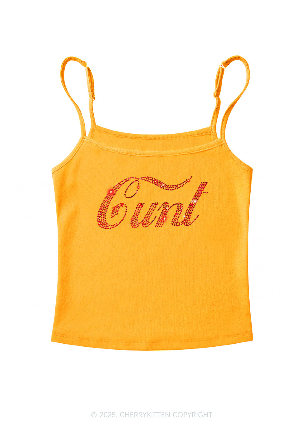 Rhinestone Special Cxxt Y2K Spaghetti Strap Cami Cherrykitten