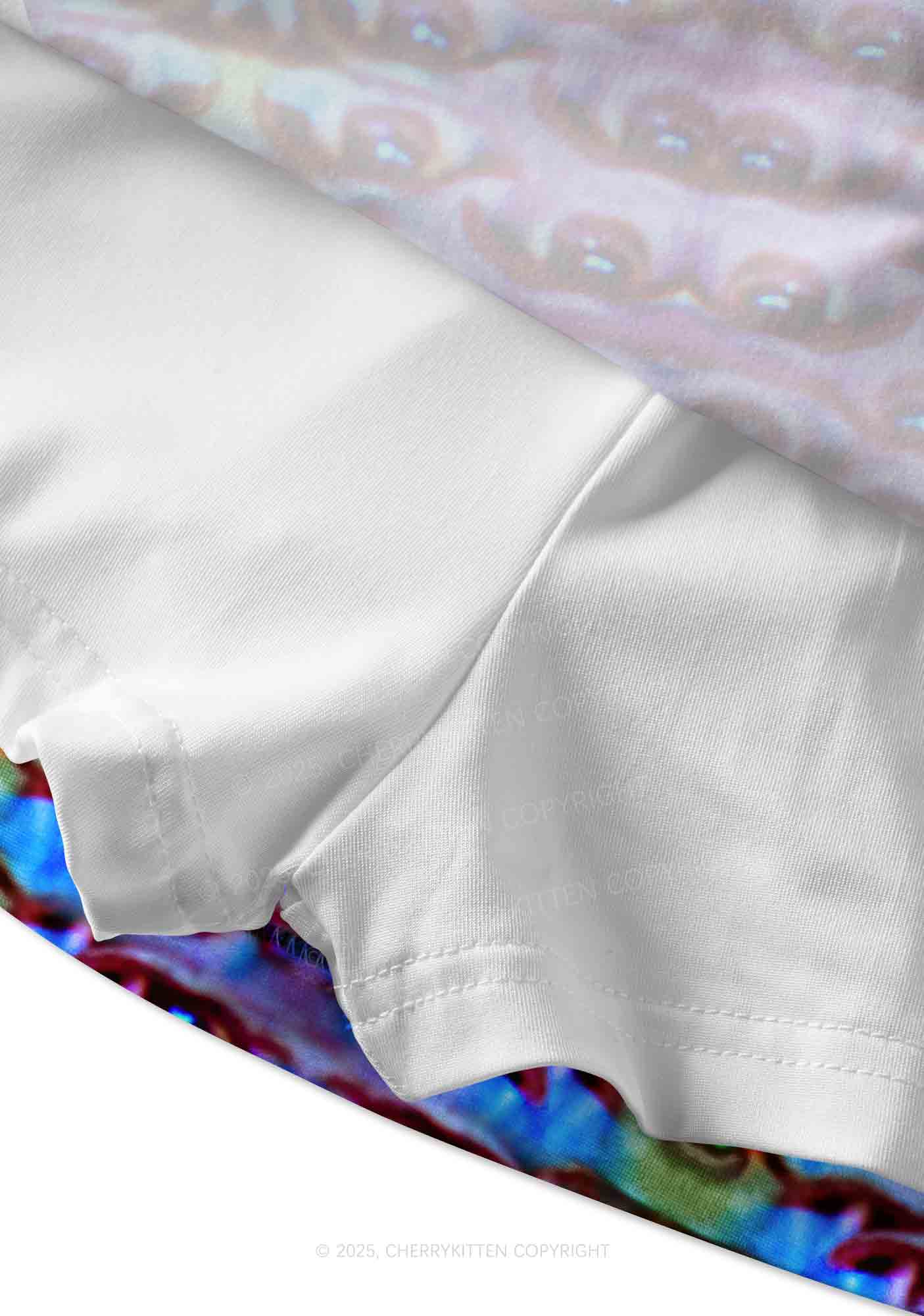 Halloween Spectrum Eyes Y2K Print Mini Skirt Cherrykitten