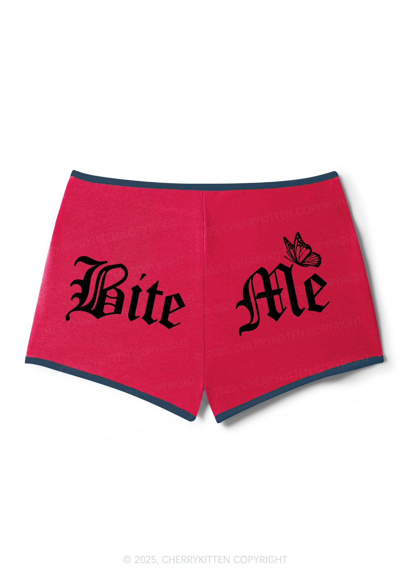 Bite Me Y2K Contrast Mini Shorts Cherrykitten