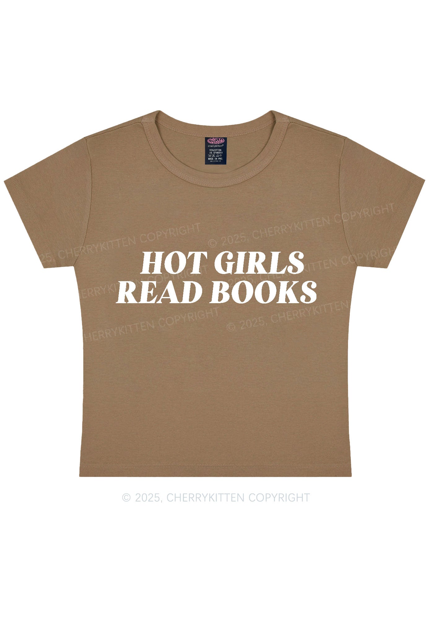 Hot Girls Read Books Y2K Baby Tee Cherrykitten