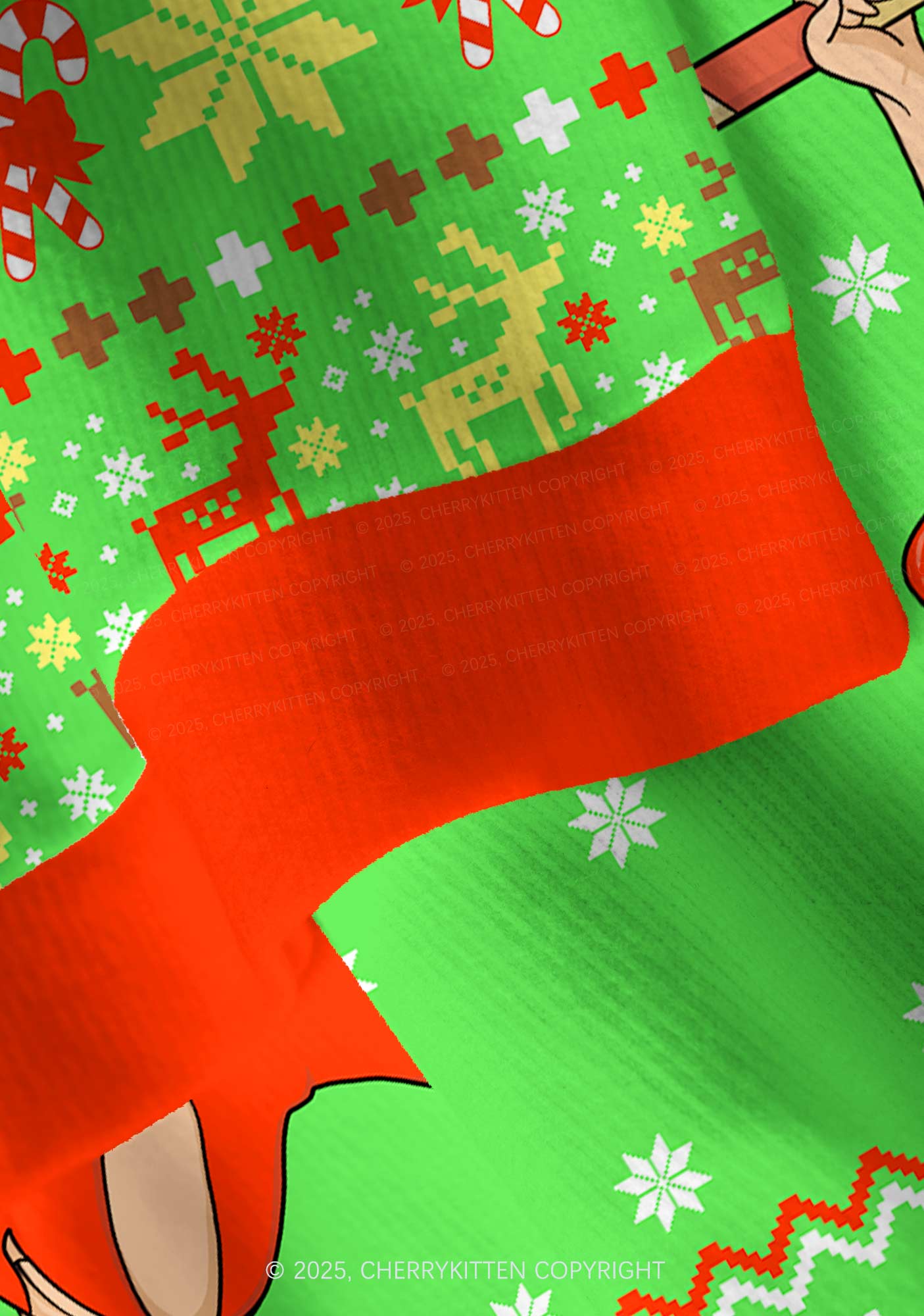 Yoga Girl Y2K Christmas Cardigan Knit Sweatshirt Cherrykitten