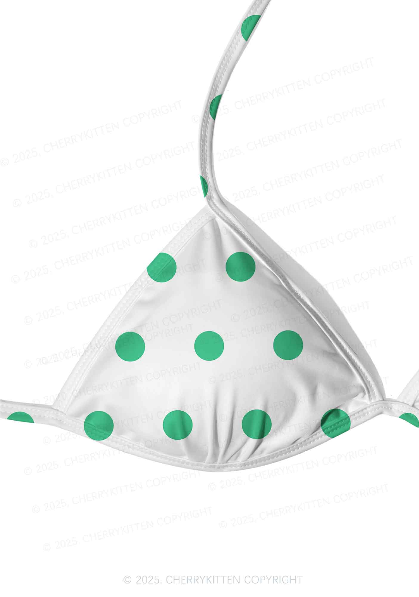 Green Dots Y2K Print Bikini Set Cherrykitten