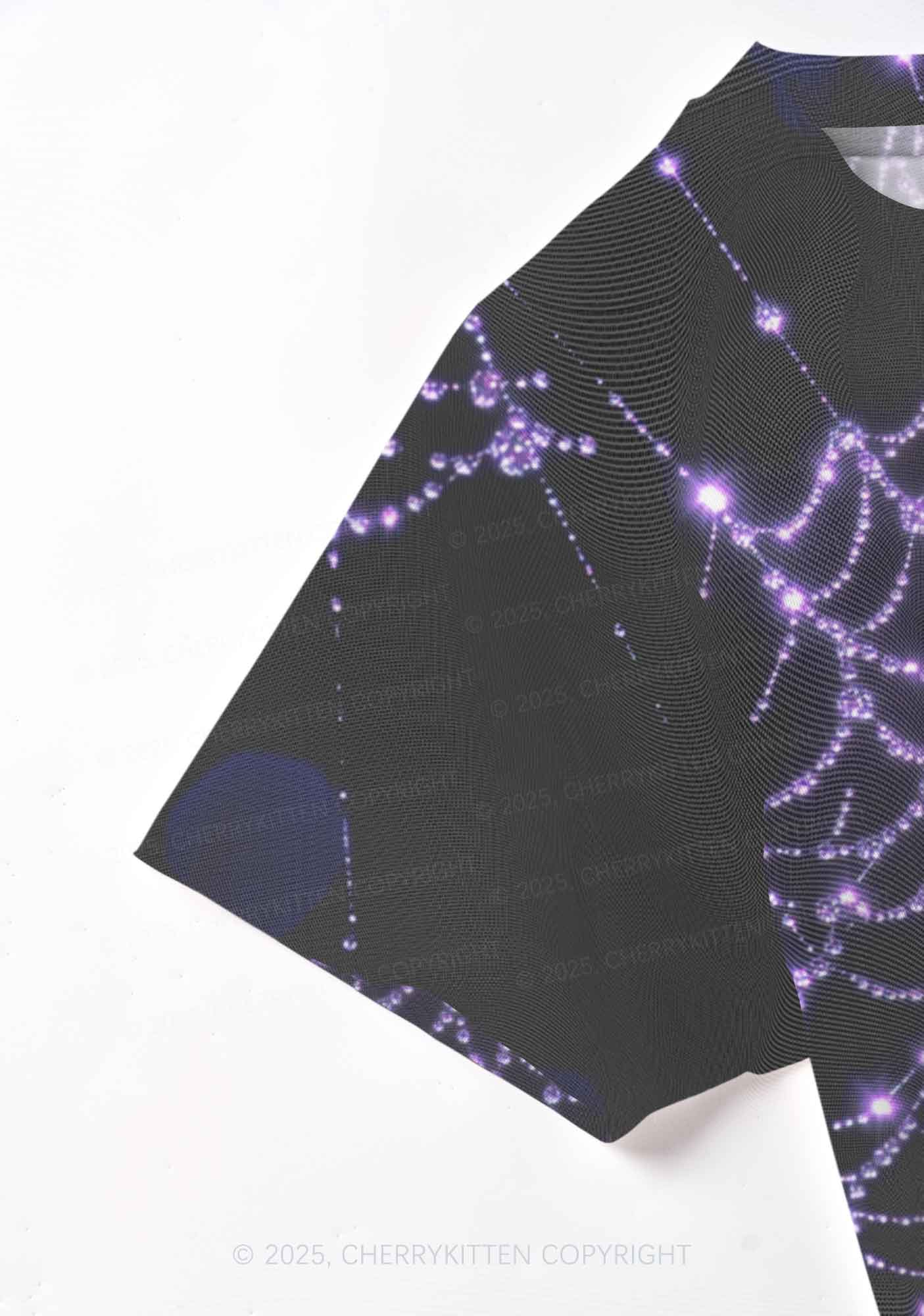 Glistening Spiderweb Y2K Mesh Crop Top Cherrykitten