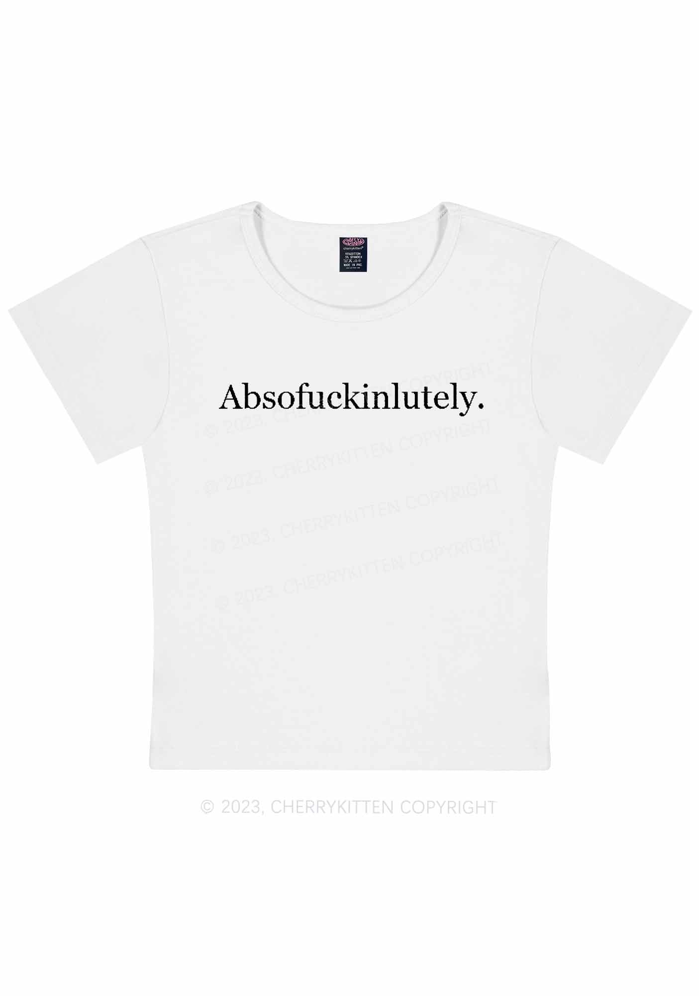 Curvy Absofxckinlutely Y2K Baby Tee Cherrykitten