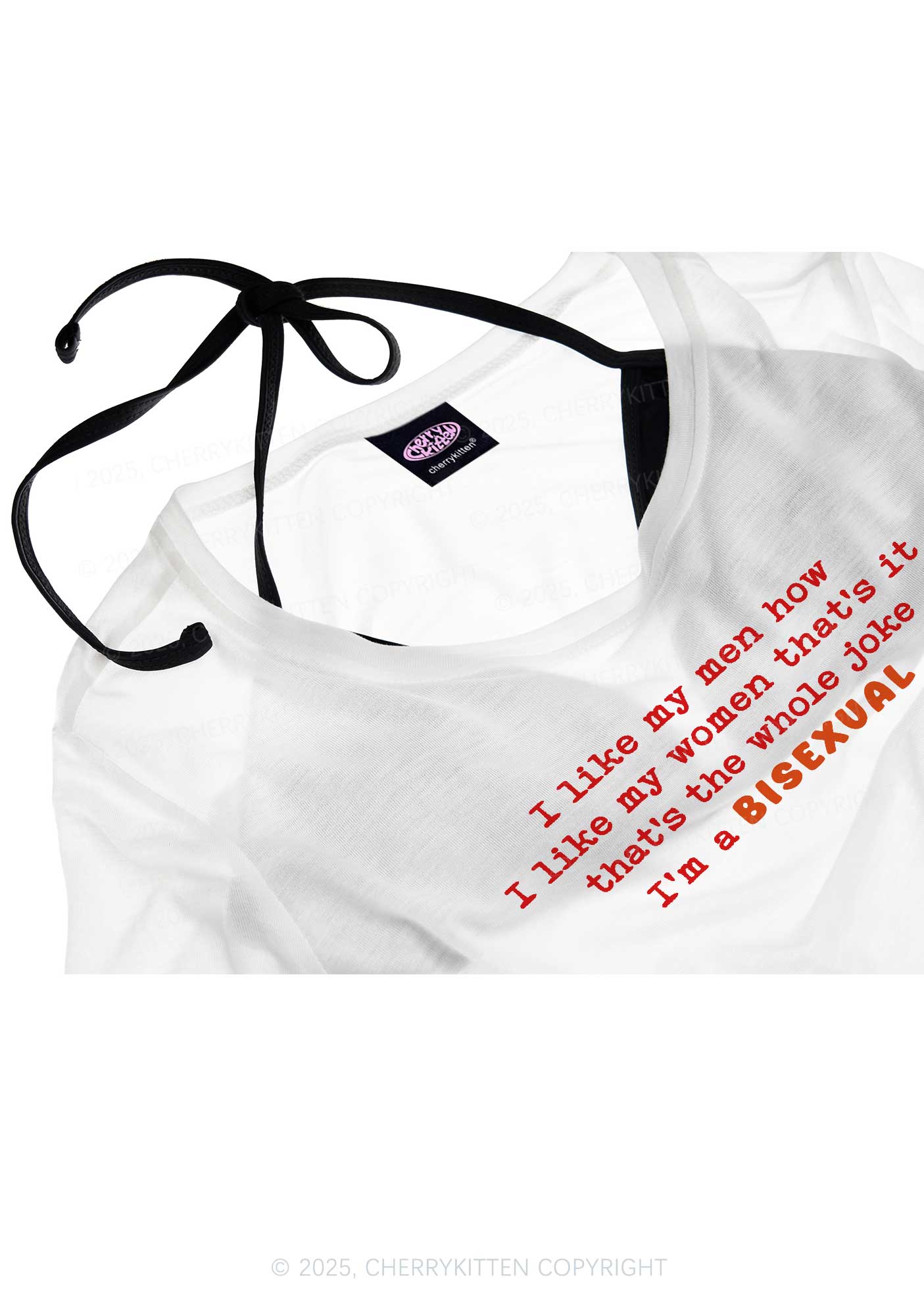 Im A Bisexual Pride Y2K Sheer Boyfriend Tee Cherrykitten