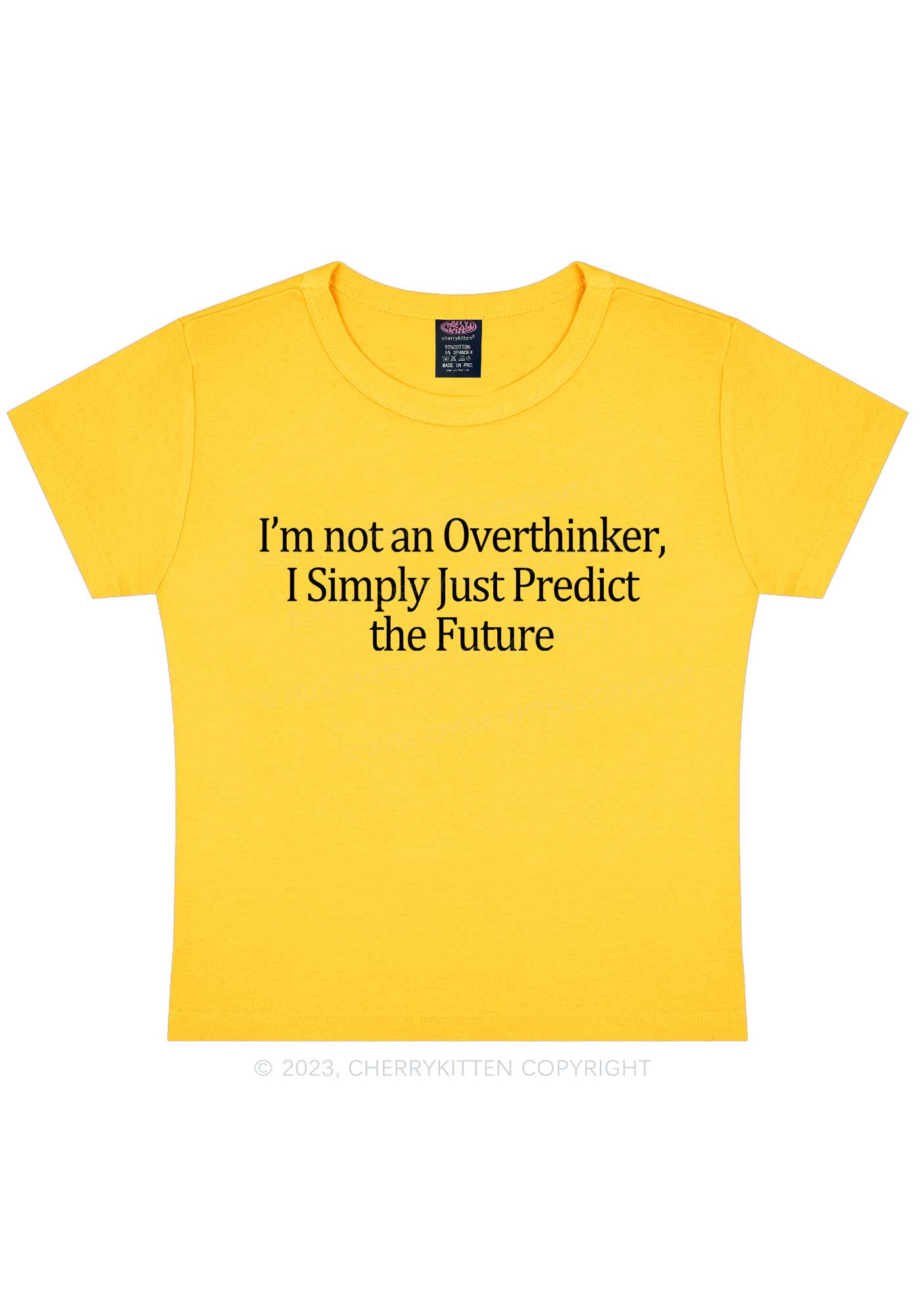 I'm Not An Overthinker Y2K Baby Tee Cherrykitten