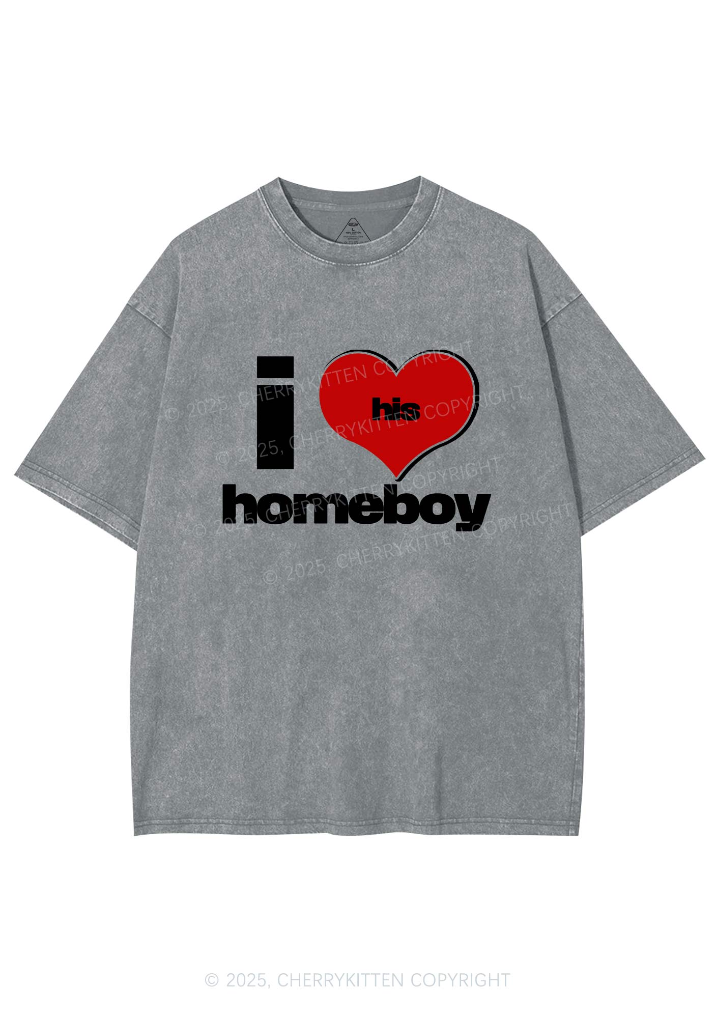 I Love His Homeboy Y2K Shirts Washed Tee Cherrykitten
