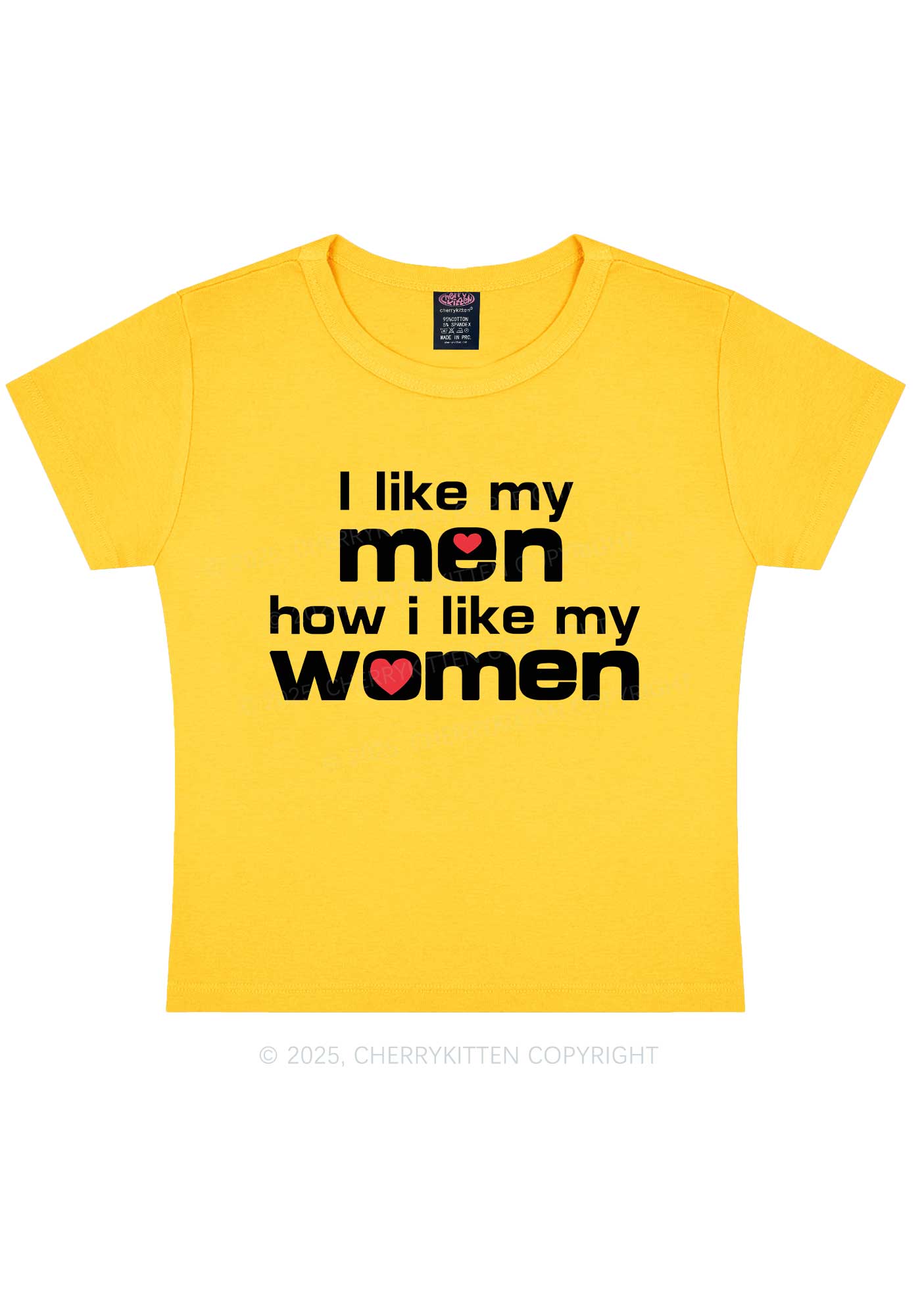 I Like My Men Pride Y2K Baby Tee Cherrykitten