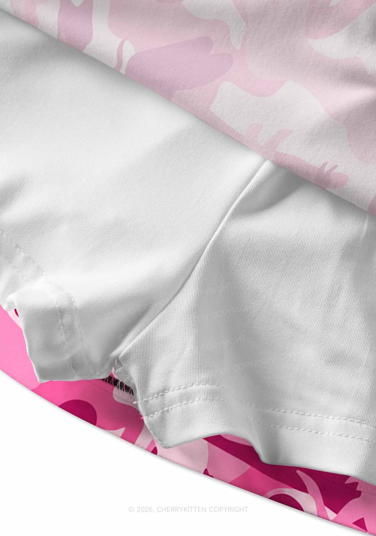 Pink Camo Women Figure Y2K Print Mini Skirt Cherrykitten