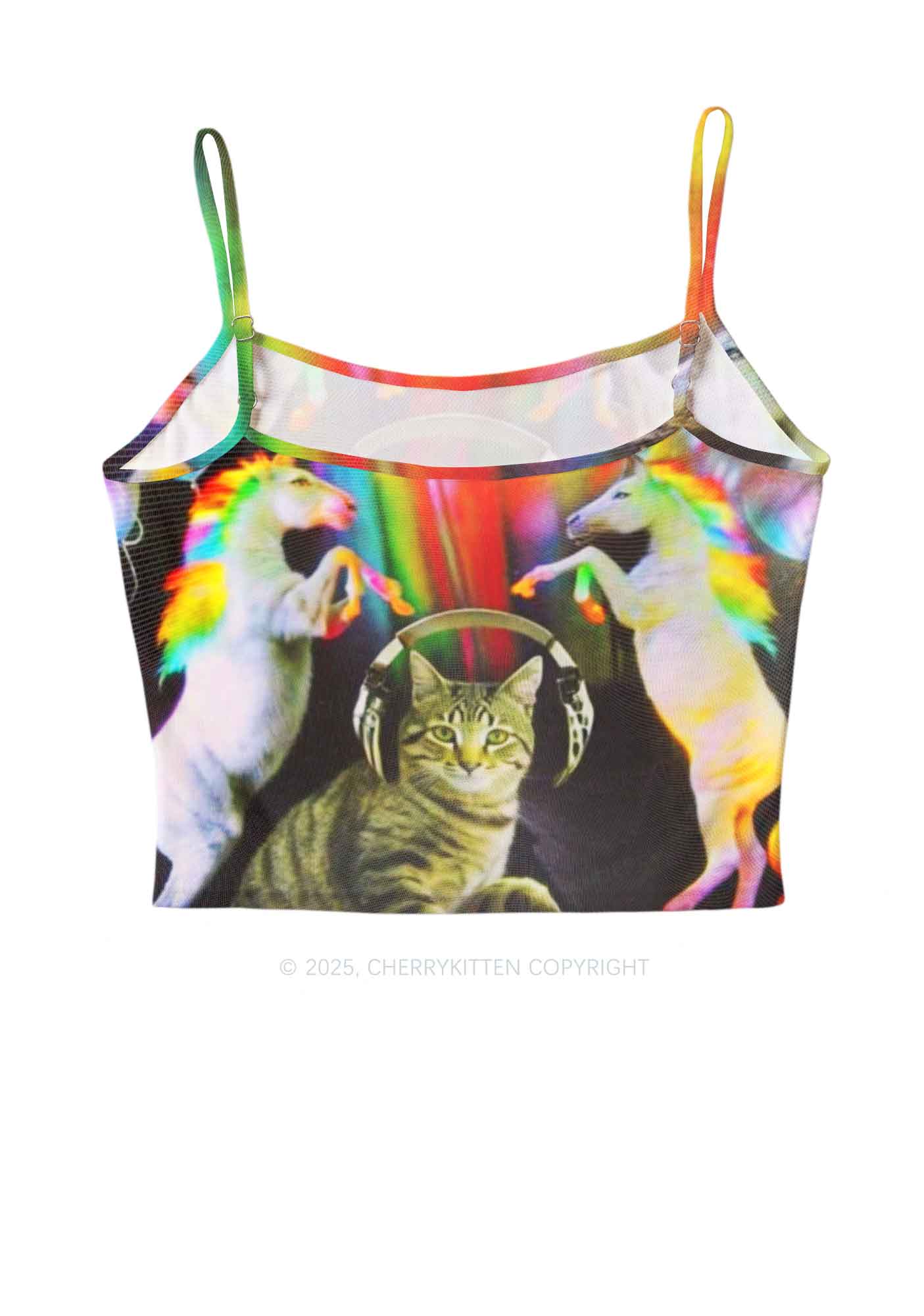 DJ Cat Unicorn Y2K Mesh Cami Tank Cherrykitten