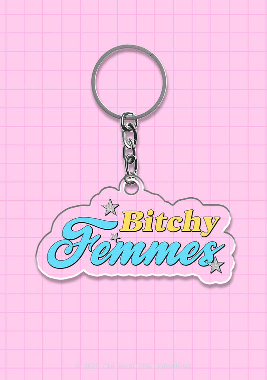 Bxtchy Femmes Pride 1Pc Y2K Keychain Cherrykitten