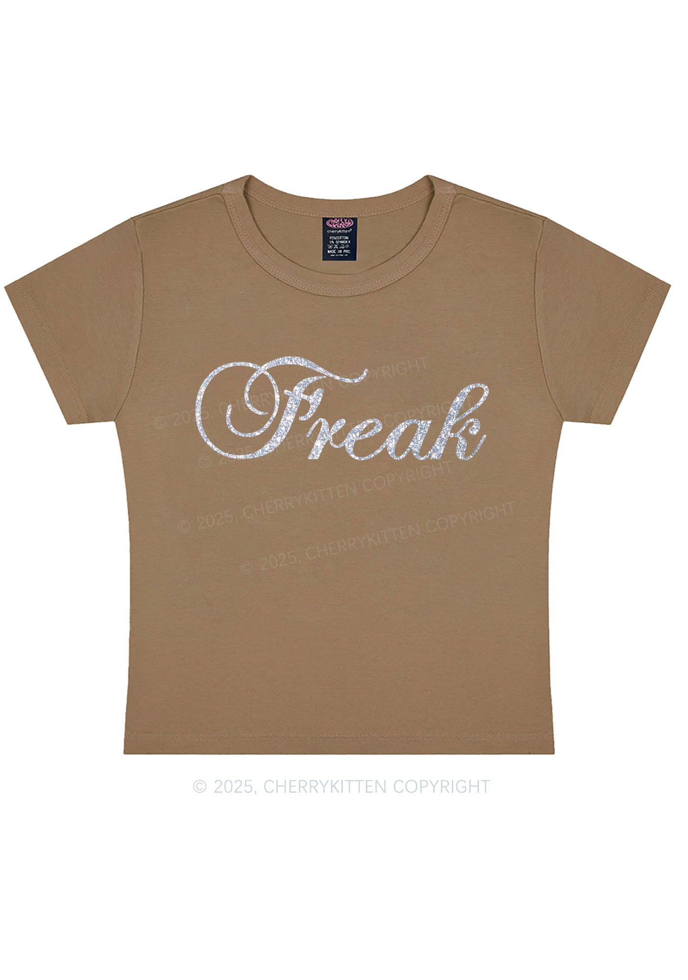 Glitter Freak Y2K Baby Tee Cherrykitten