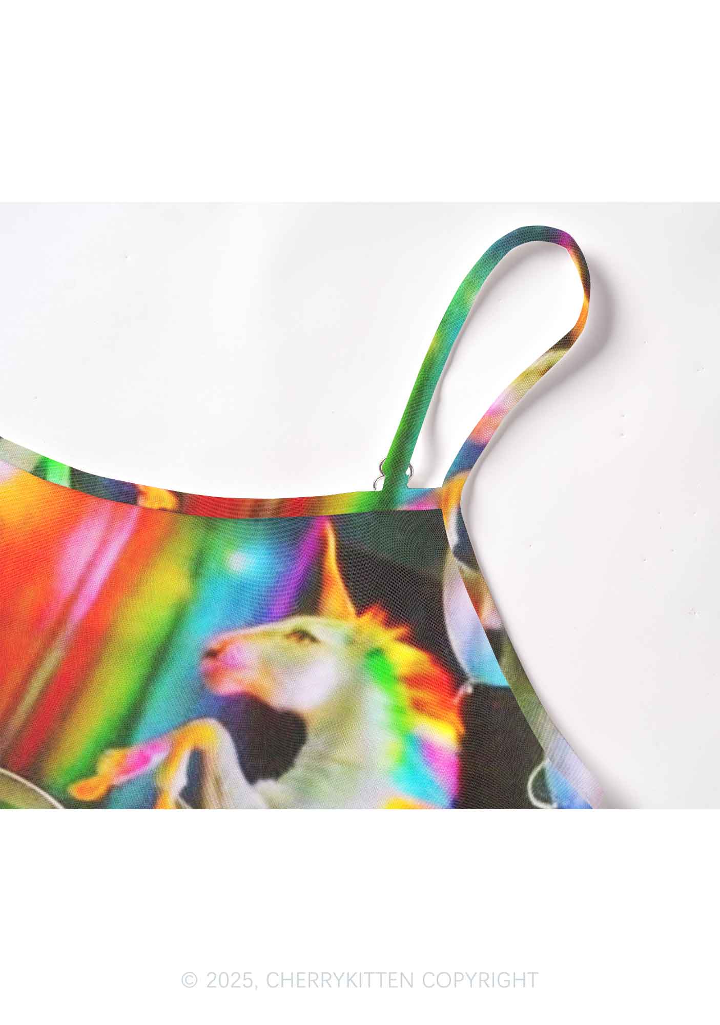 DJ Cat Unicorn Y2K Mesh Cami Tank Cherrykitten
