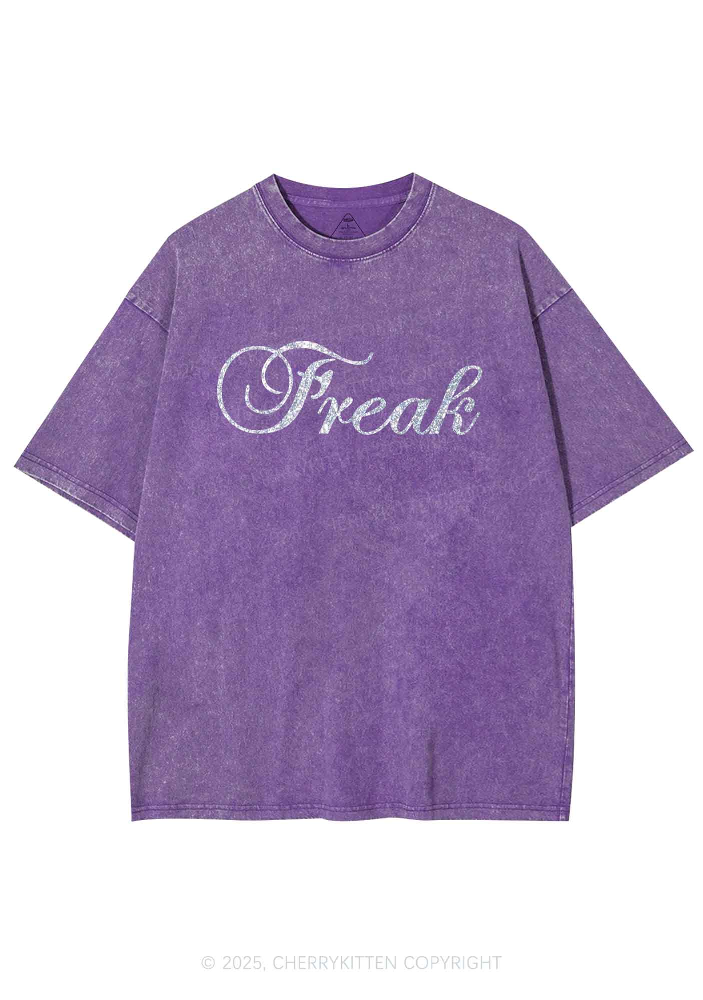 Glitter Freak Y2K Shirts Washed Tee Cherrykitten