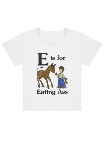 E Is For Eating Axx Y2K Baby Tee