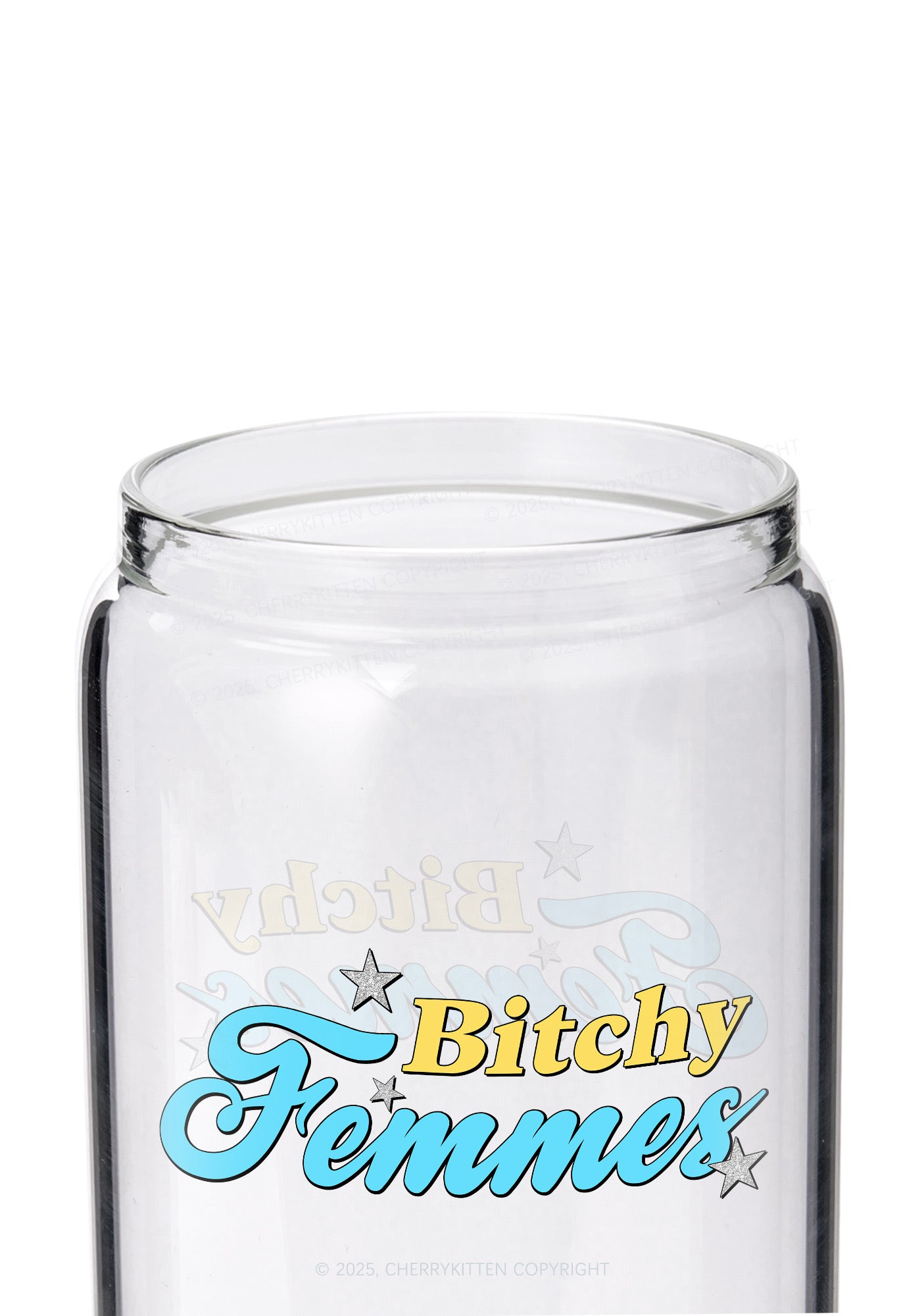 Bxtchy Femmes Pride Y2K Printed Glass Cup Cherrykitten