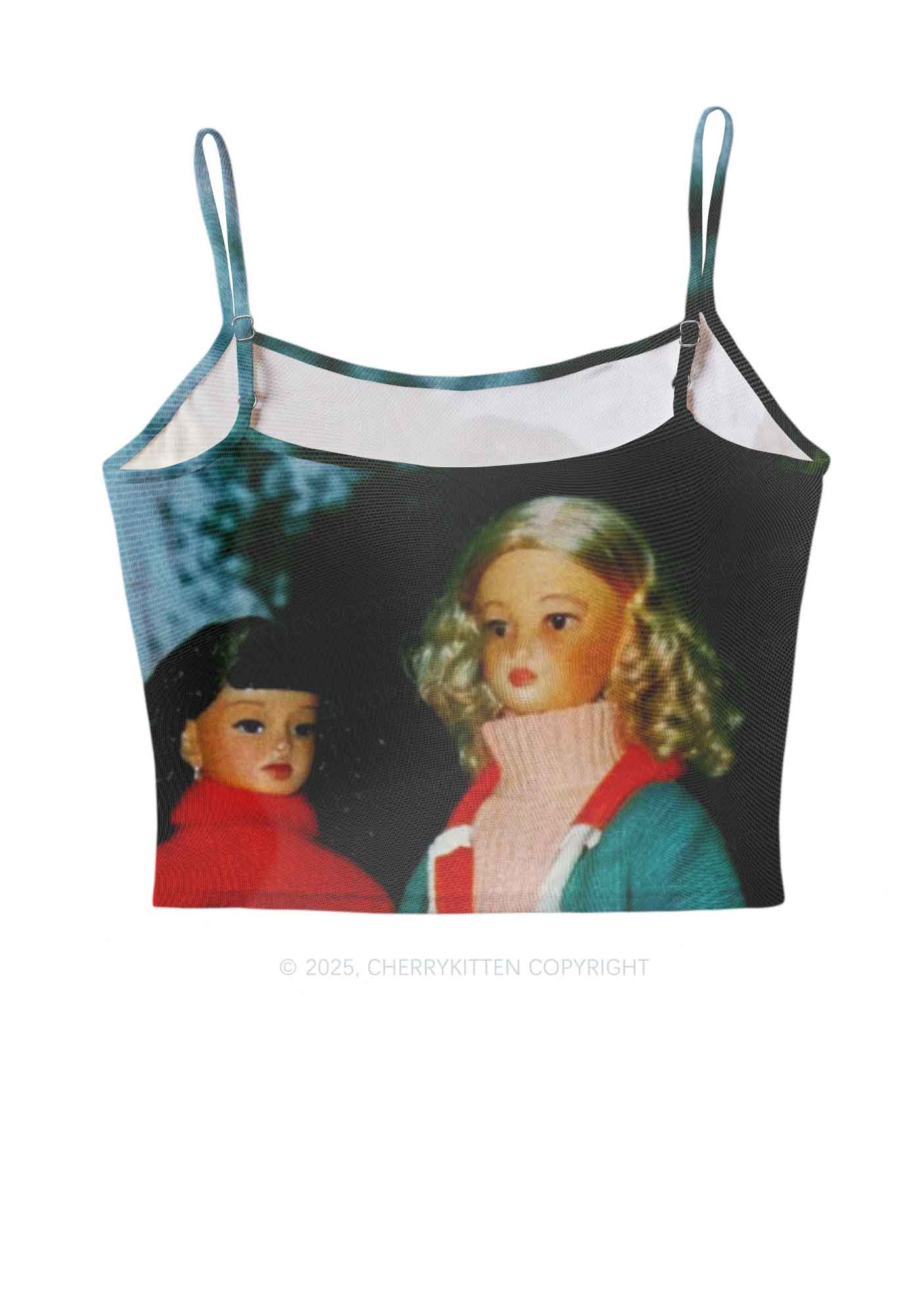 Girl Doll Y2K Mesh Cami Tank Cherrykitten
