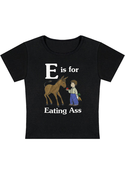 Curvy E Is For Eating Axx Baby Tee