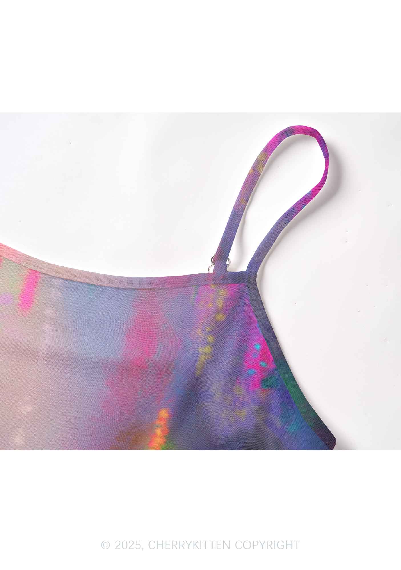 Colorful Daisies Y2K Mesh Cami Tank Cherrykitten