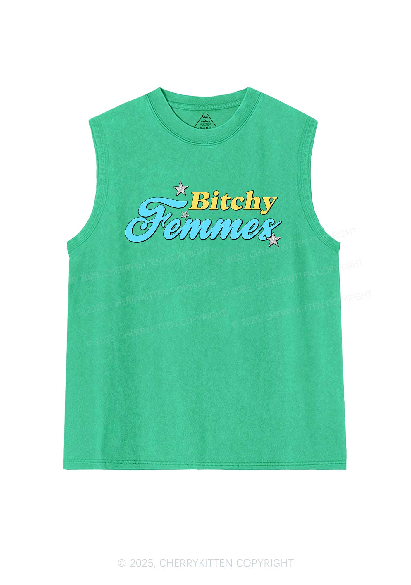 Bxtchy Femmes Pride Y2K Washed Muscle Tank Cherrykitten