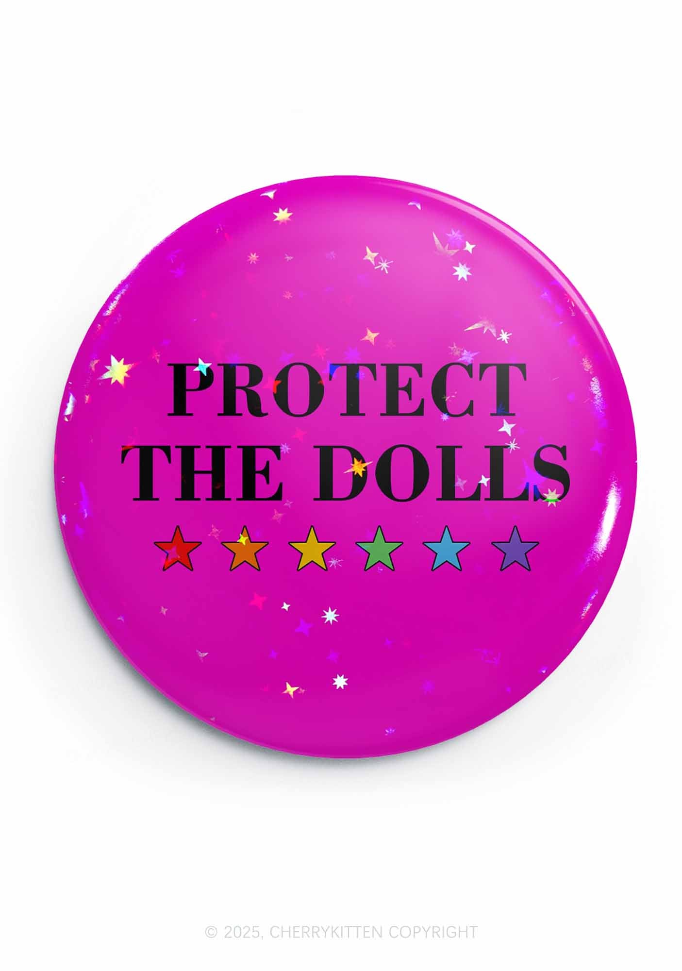 Protect The Dolls Pride 1Pc Y2K Pin Badge Cherrykitten