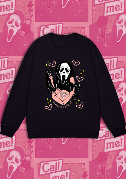 Halloween Skeleton Call Me Y2K Sweatshirt
