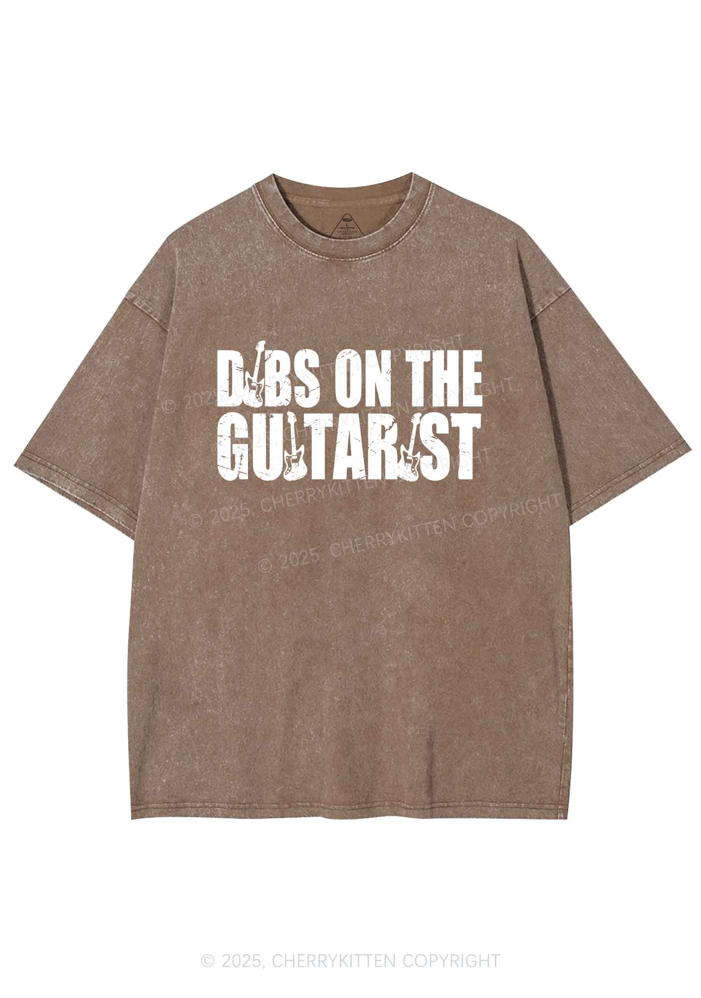 Dibs On The Guitarist Y2K Shirts Washed Tee Cherrykitten