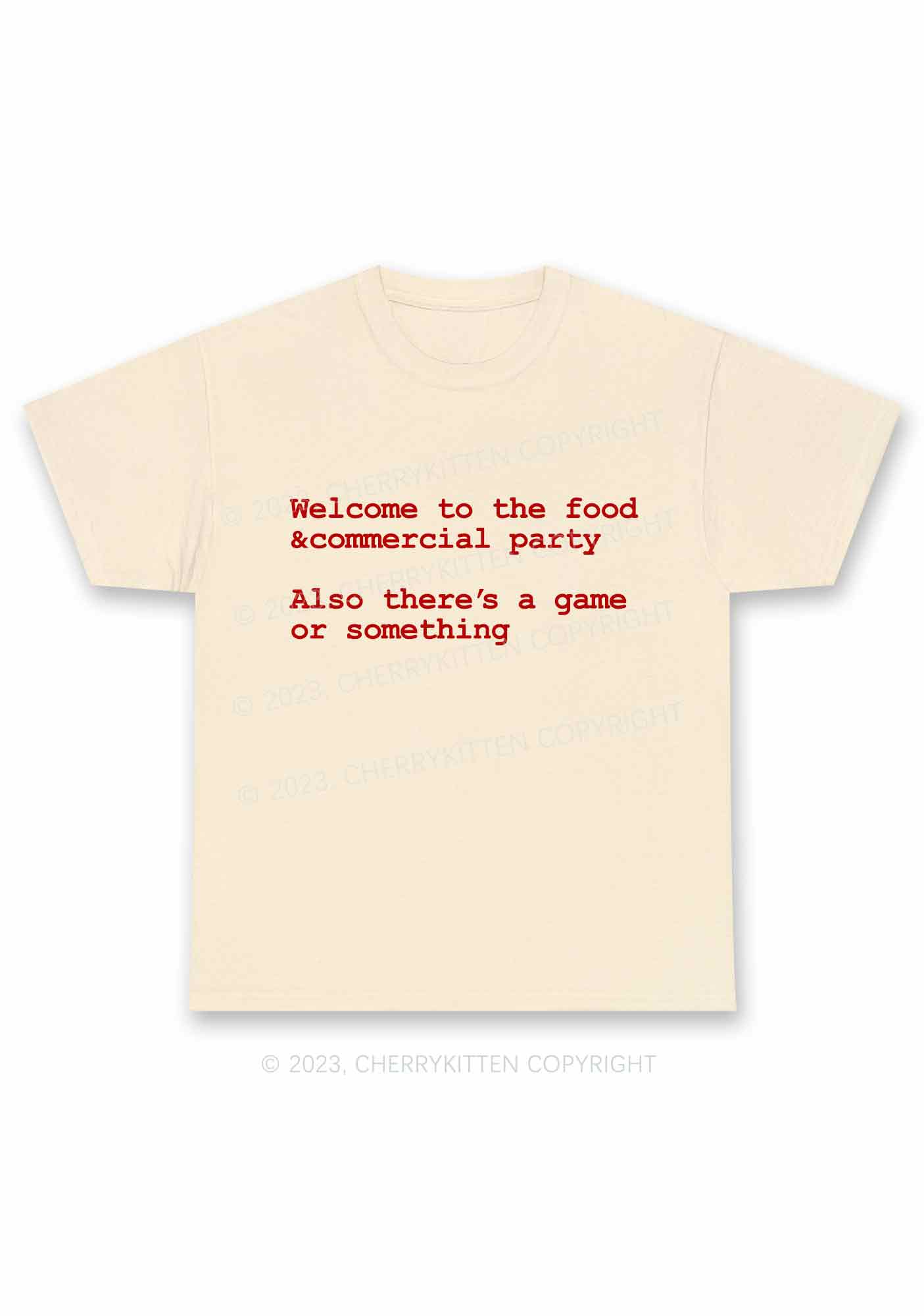 Party Or Something Super Bowl Y2K Chunky Shirt Cherrykitten