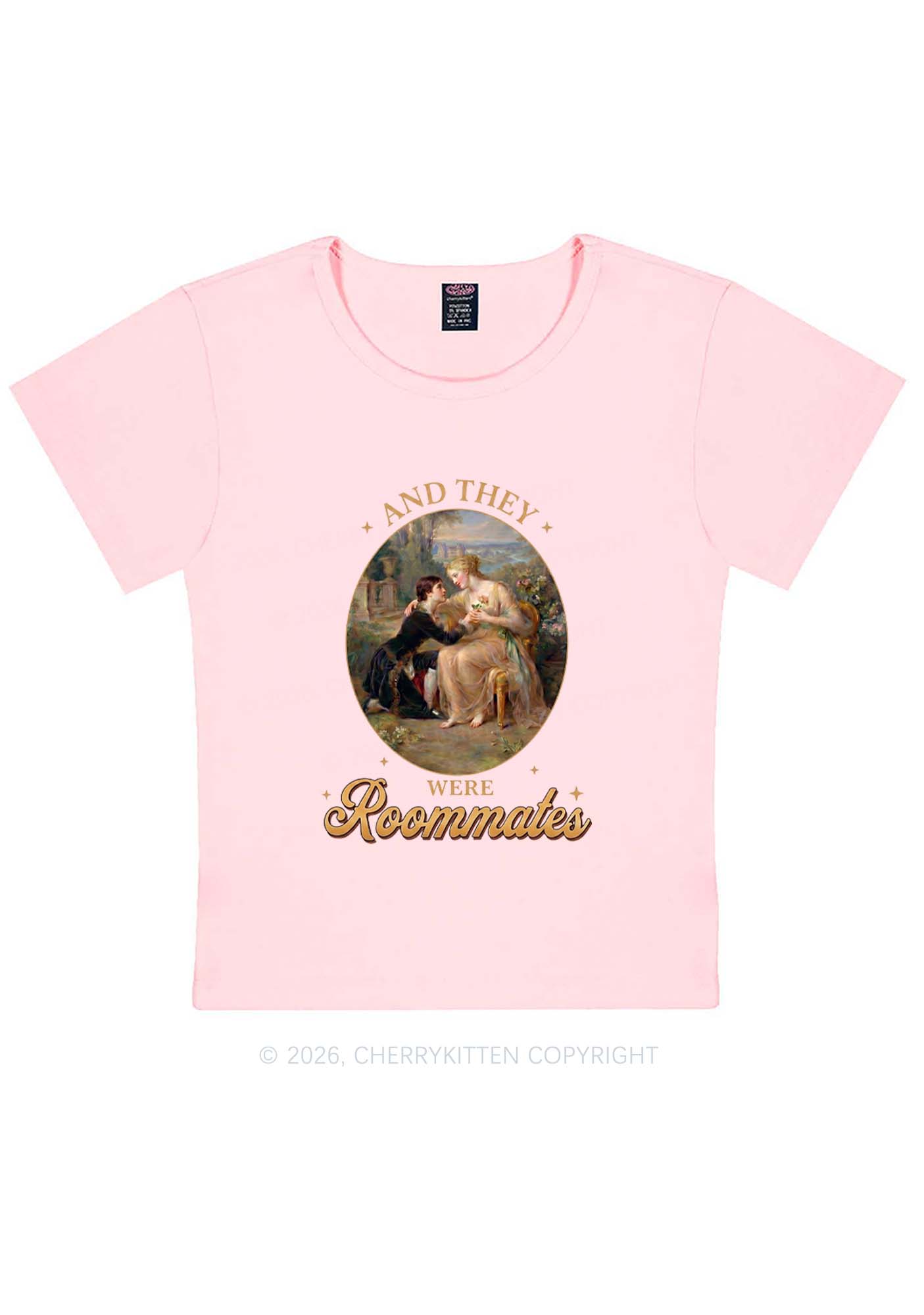 They Were Roommates Pride Y2K Baby Tee Cherrykitten