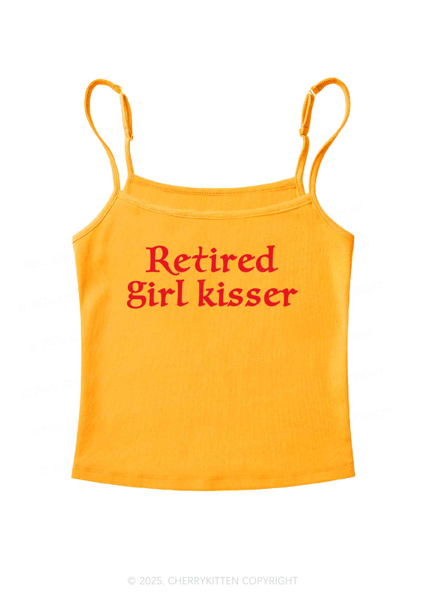 Retired Girl Kisser Pride Y2K Spaghetti Strap Cami Cherrykitten