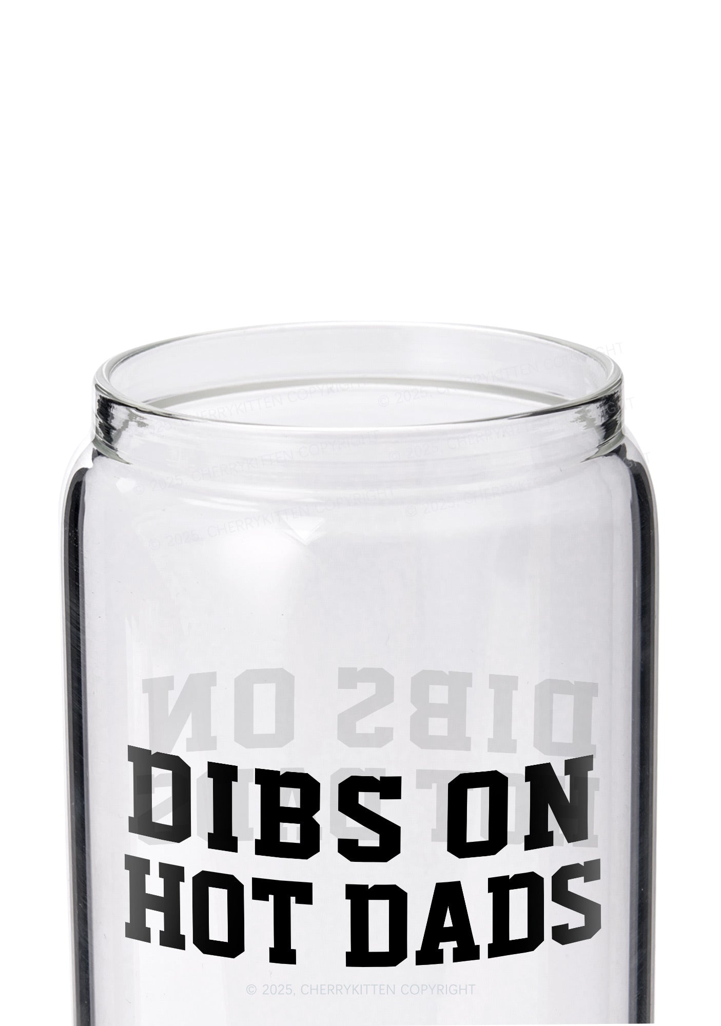 Dibs On Hot Dads Y2K Printed Glass Cup Cherrykitten