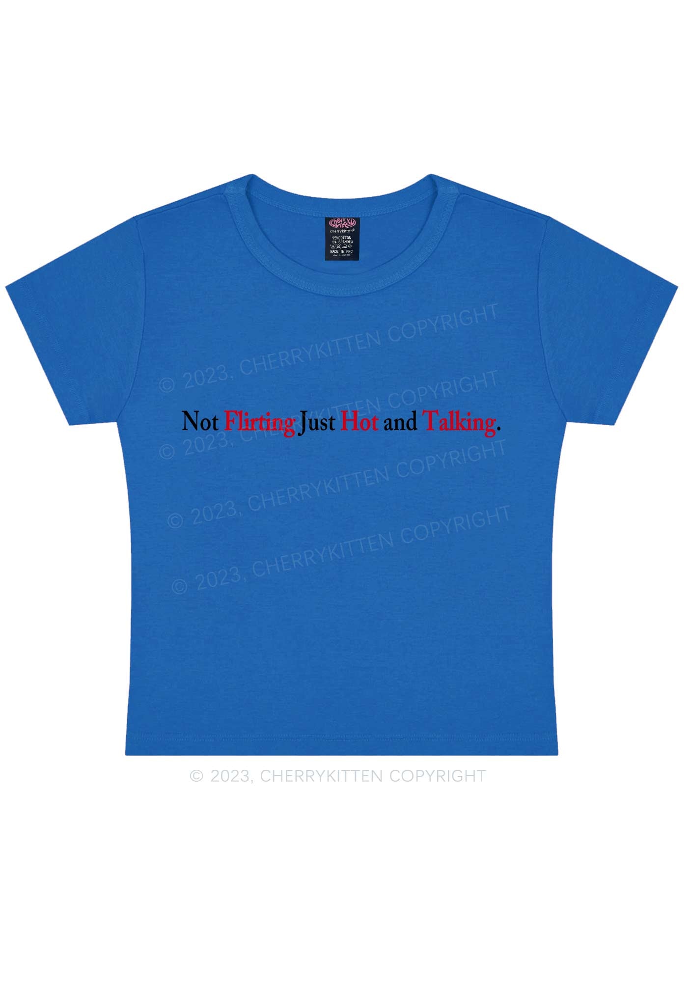 Just Hot And Talking Y2k Baby Tee