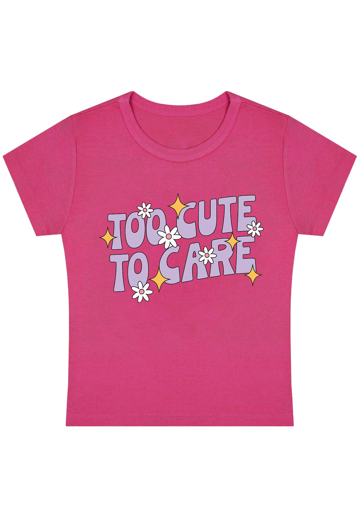 Curvy Too Cute To Care Baby Tee