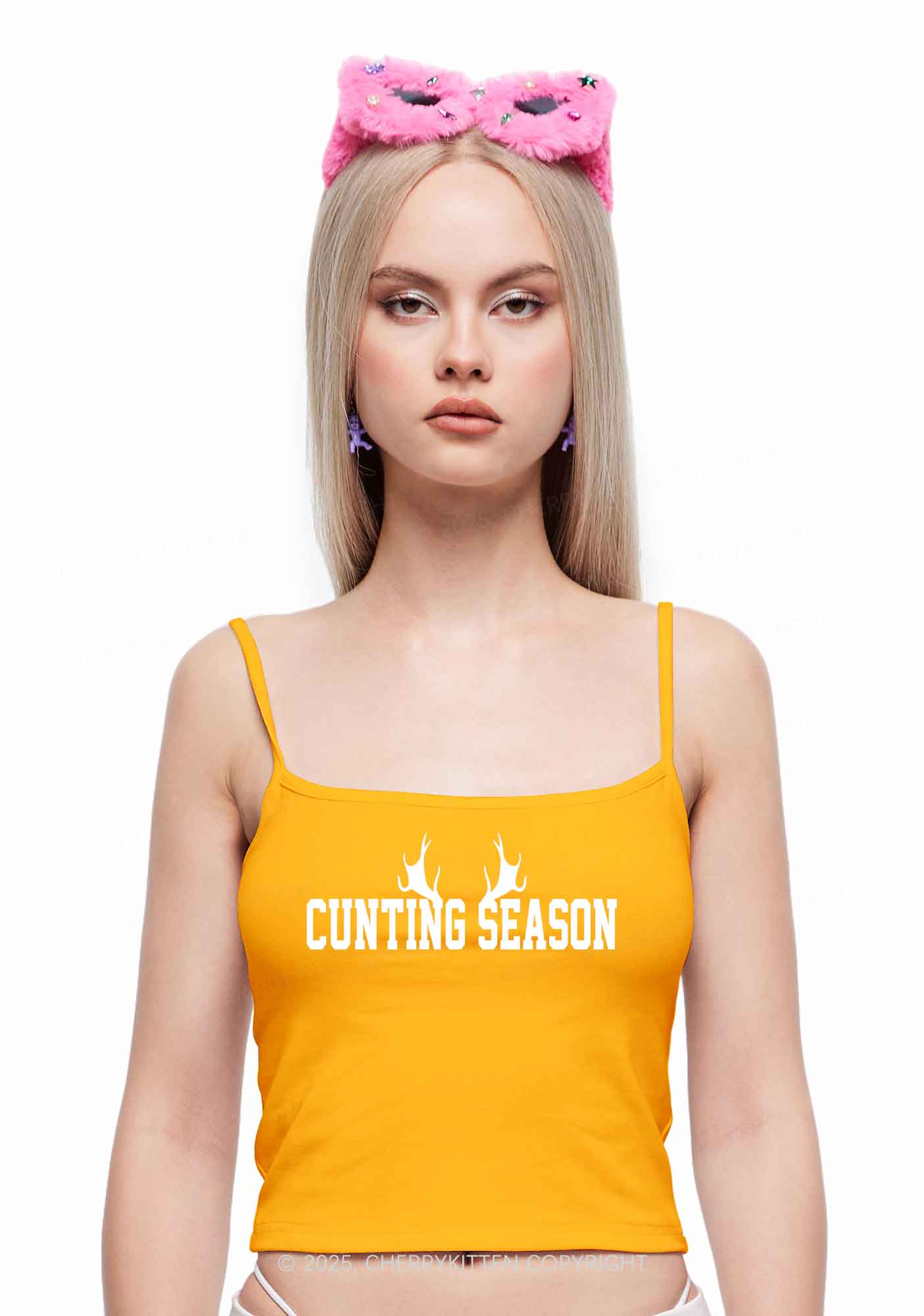 Cunting Season Y2K Spaghetti Strap Cami Cherrykitten