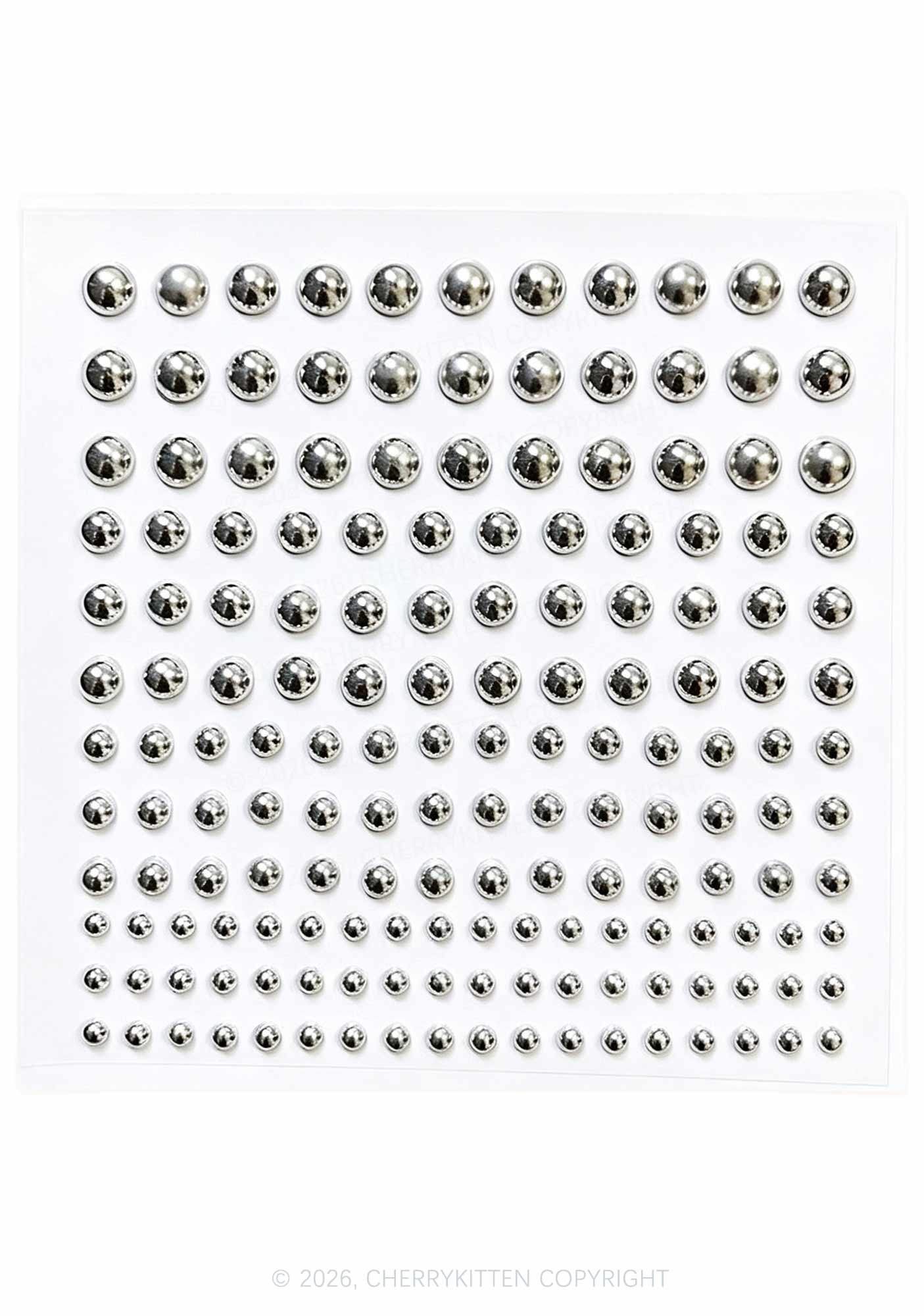 1pc Silver Gothic Studs Y2K Fake Face Piercings Cherrykitten