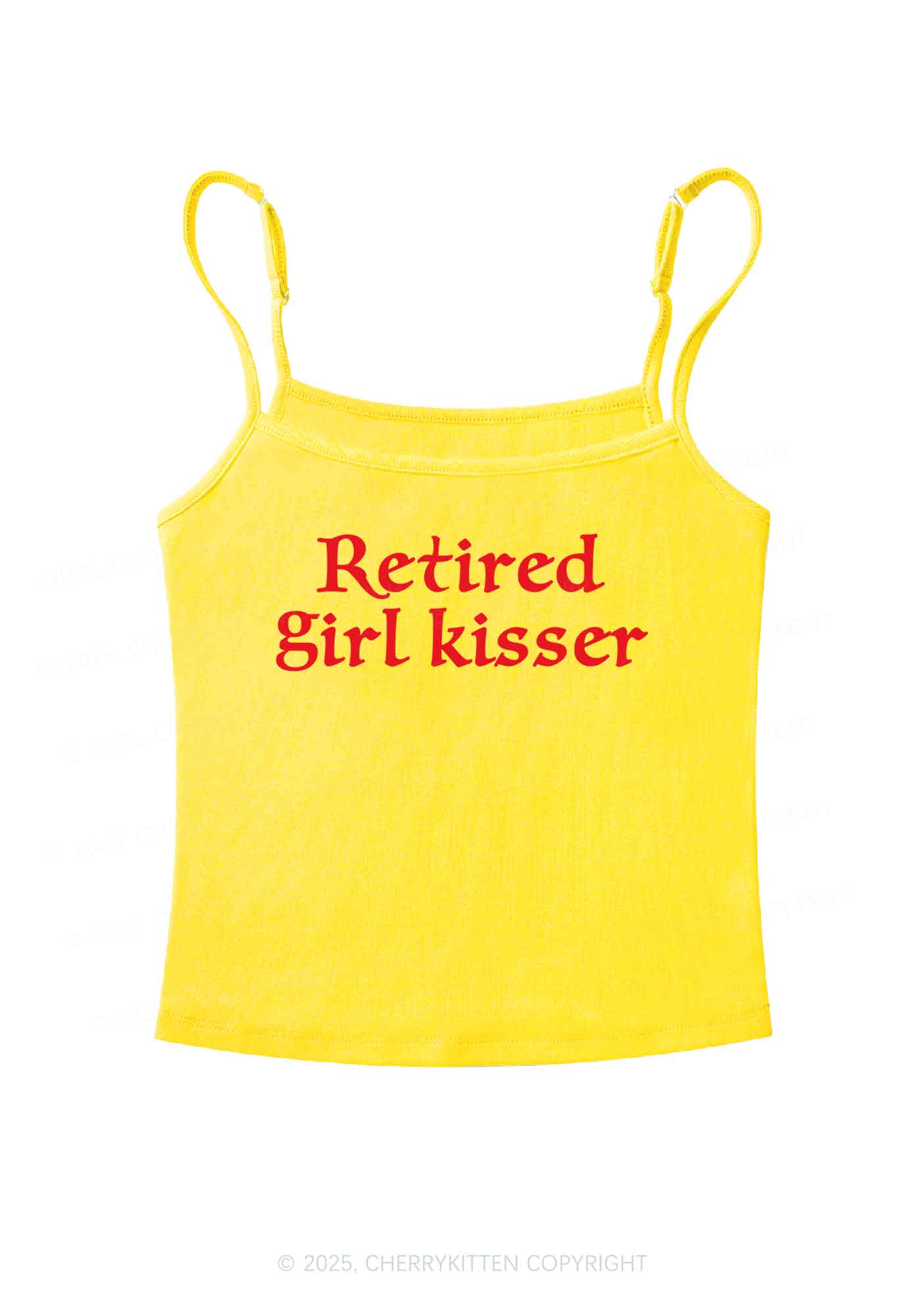 Retired Girl Kisser Pride Y2K Spaghetti Strap Cami Cherrykitten
