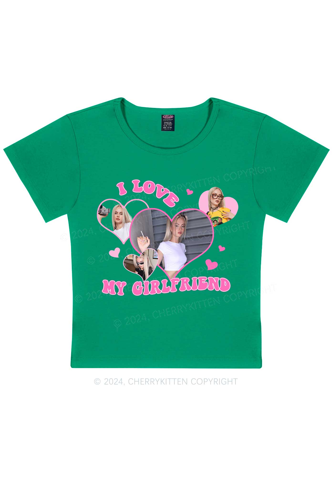 Custom Love My Girlfriend Y2K Valentine's Day Baby Tee Cherrykitten