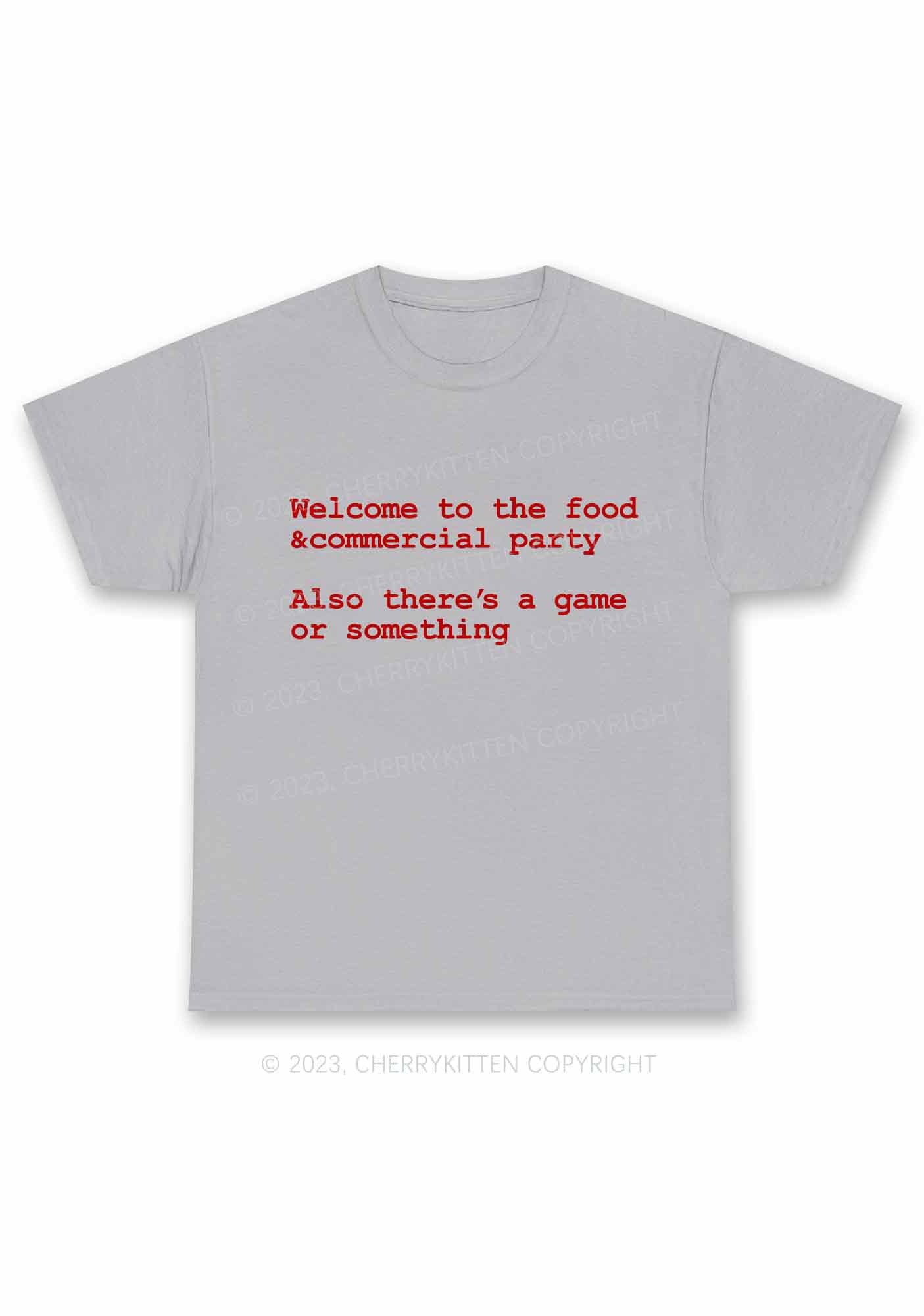 Party Or Something Super Bowl Y2K Chunky Shirt Cherrykitten